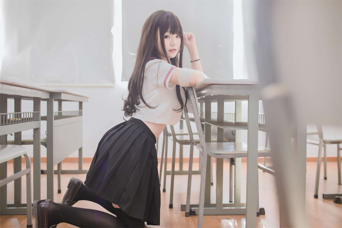 图片[2]-Yoko宅夏No.3 黑丝JK-日更街拍