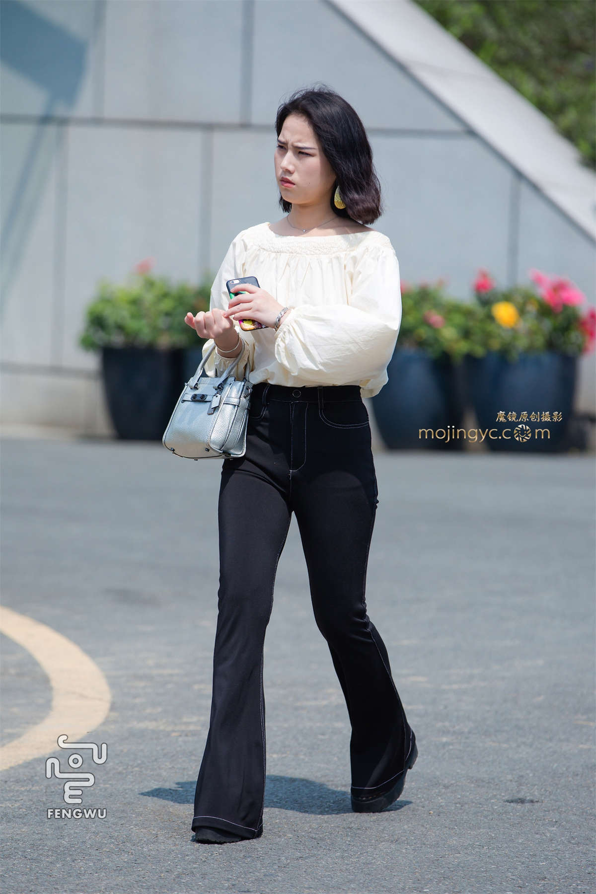图片[2]-紧身喇叭裤，厚底鞋（9）-日更街拍