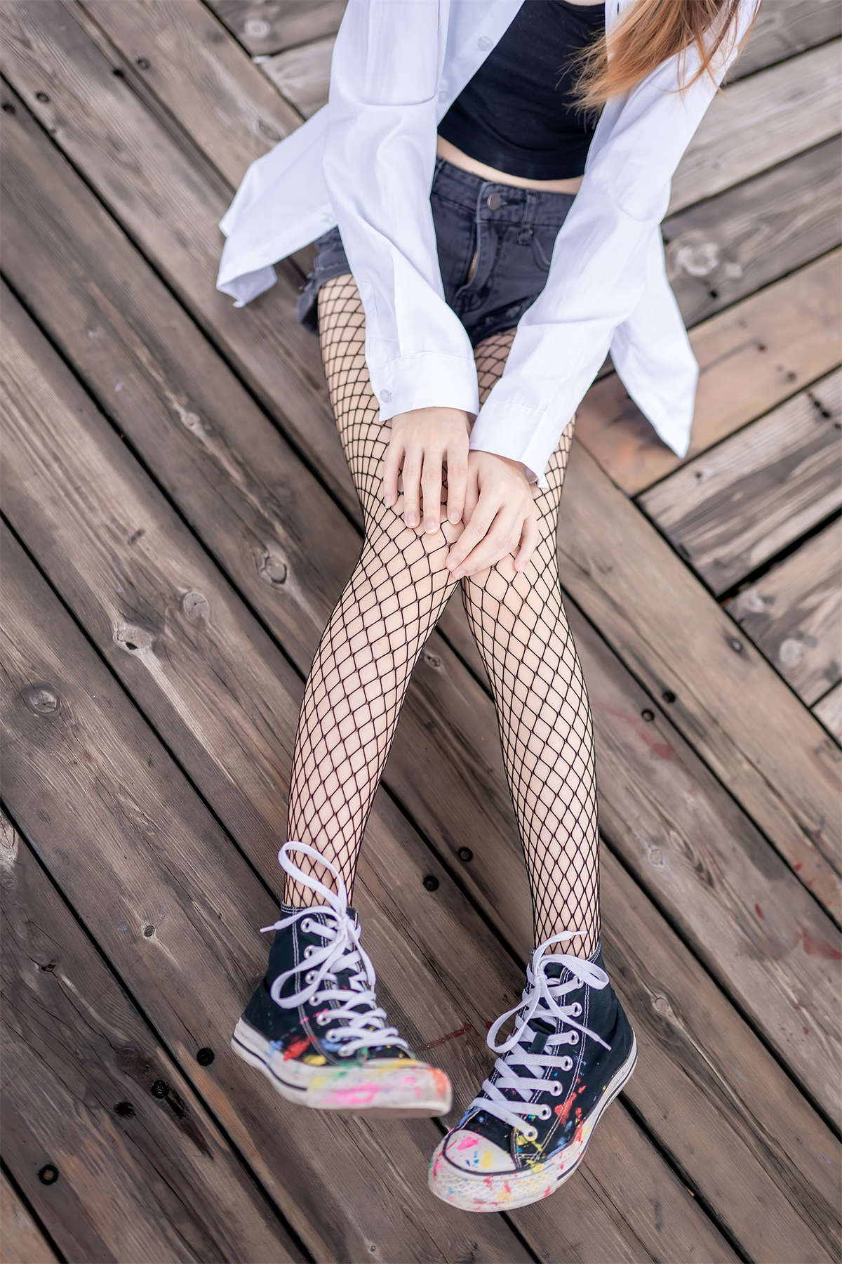 图片[2]-风之领域 NO.097 性感的黑丝网袜-日更街拍