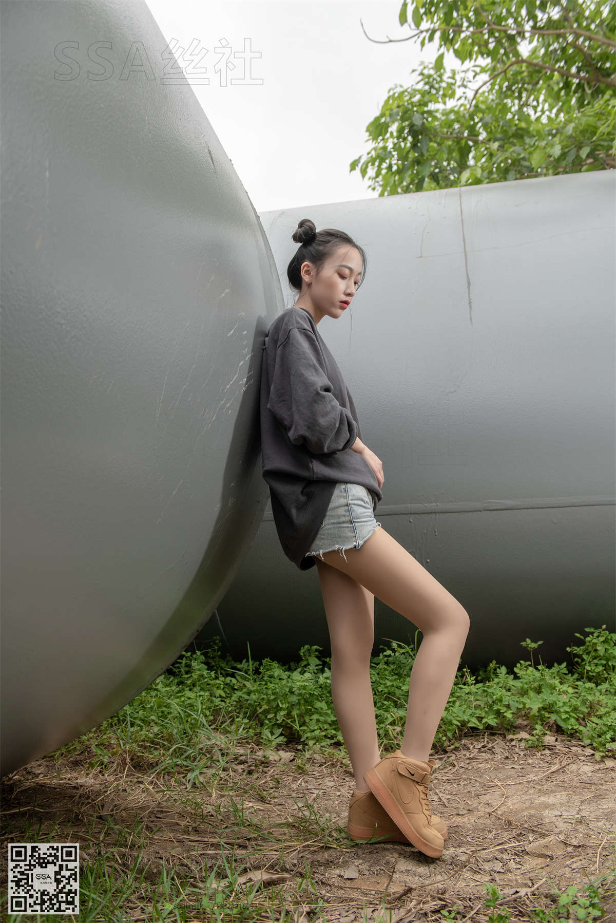 图片[2]-SSA丝社 NO.125 大大 腿模大大的郊外踏青之旅-日更街拍