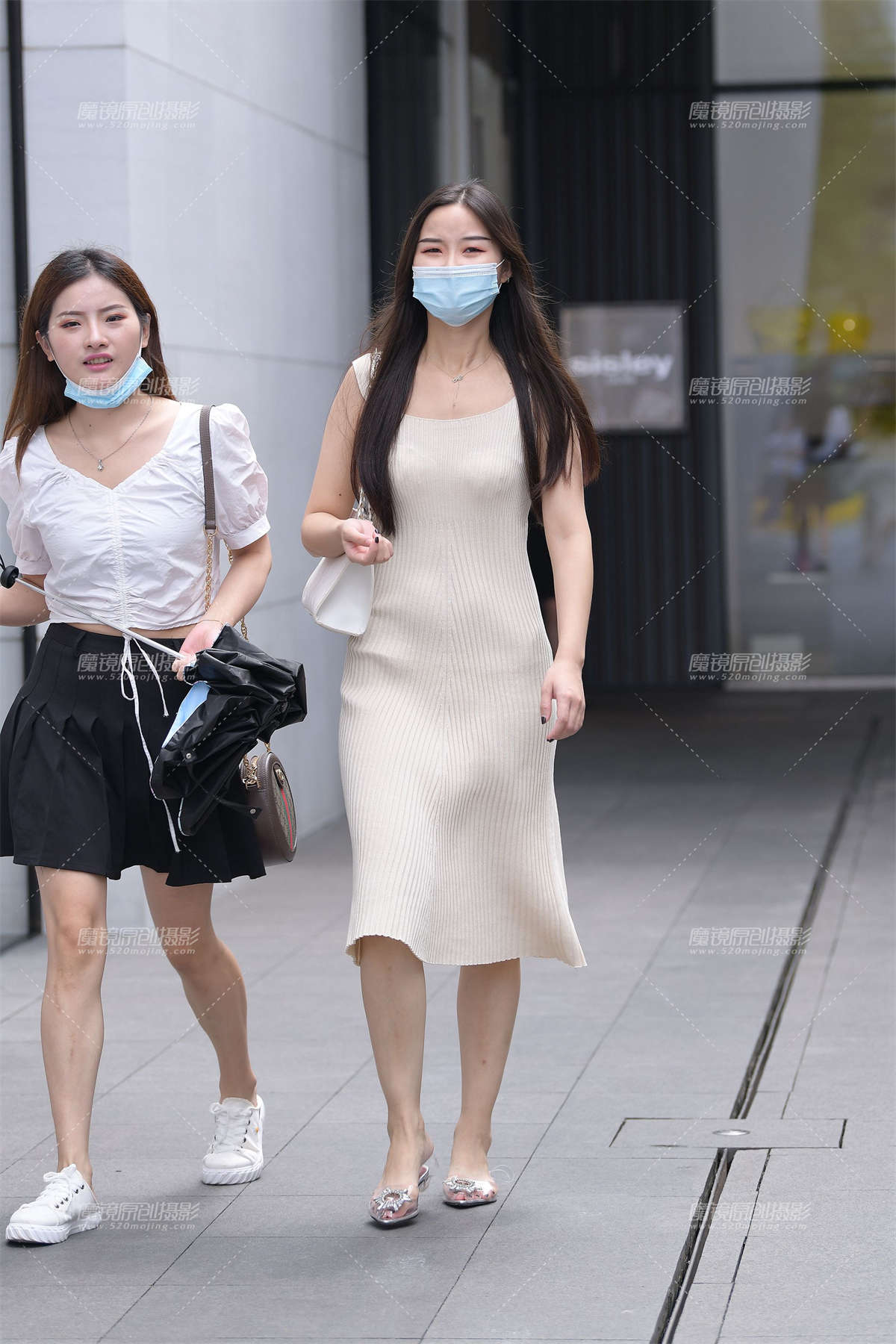 针织吊带裙-日更街拍