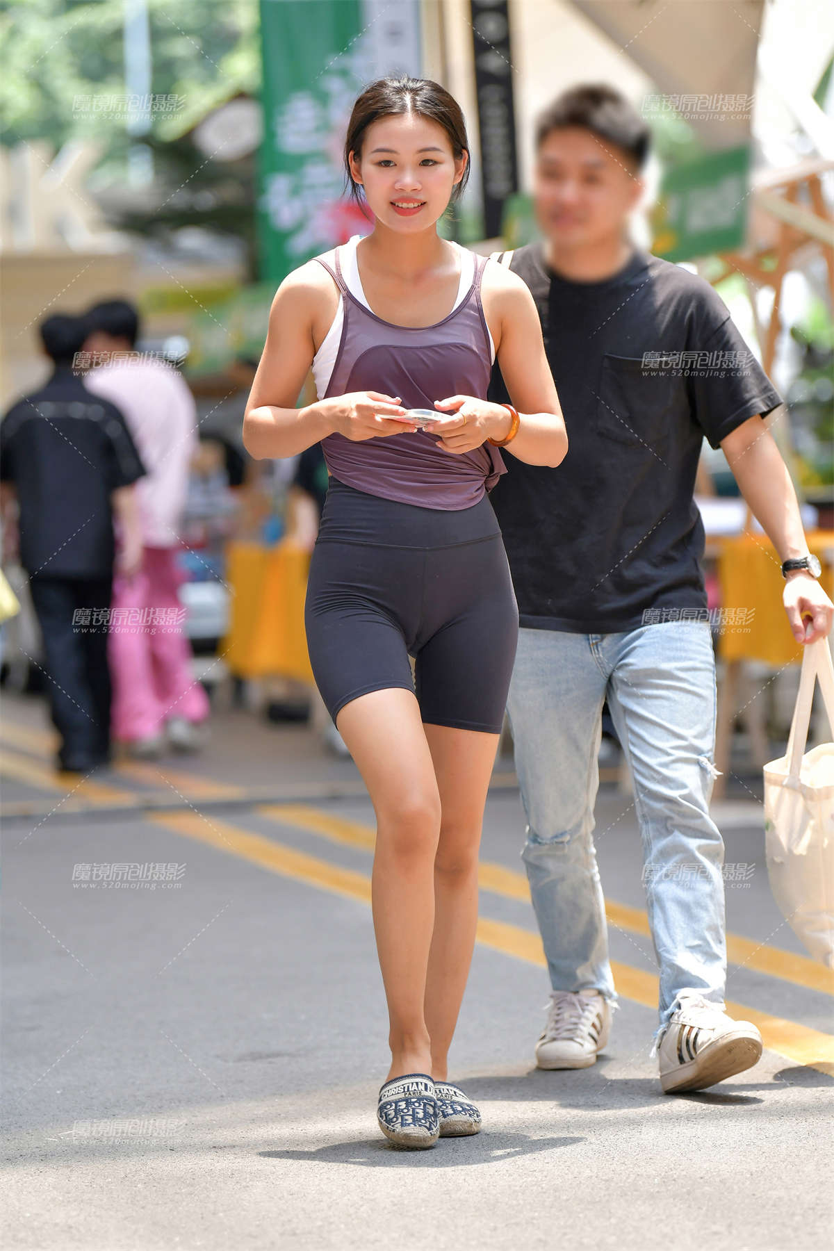 图片[2]-★漂亮五分瑜伽运动裤美女-日更街拍
