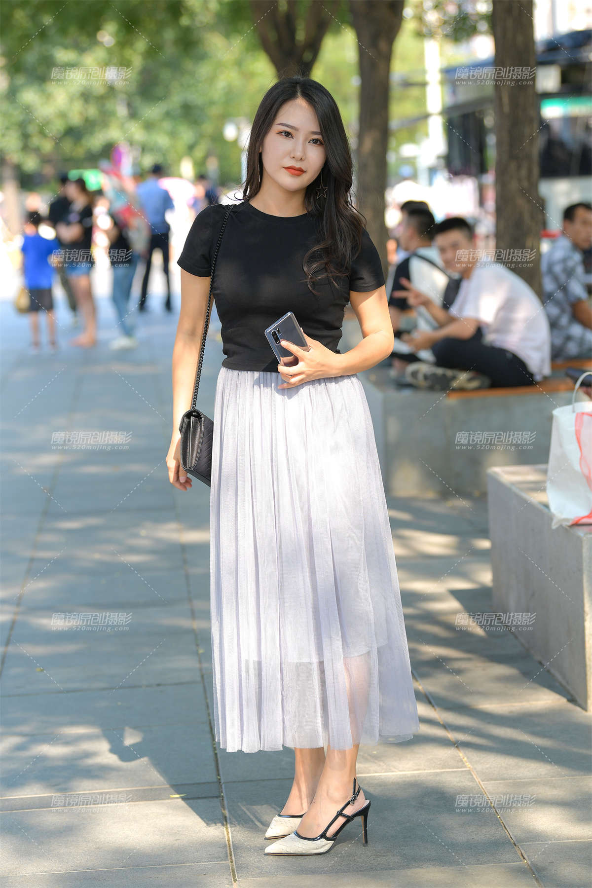 【街拍之魂赛帖】美丽白长裙-日更街拍