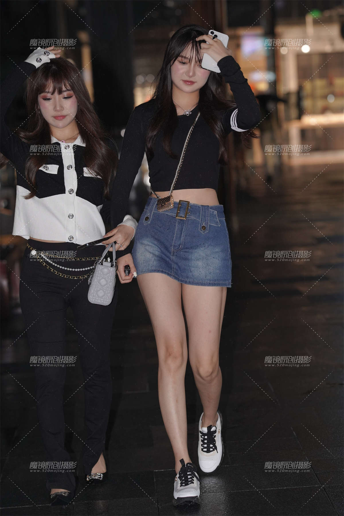 牛仔短裙-日更街拍