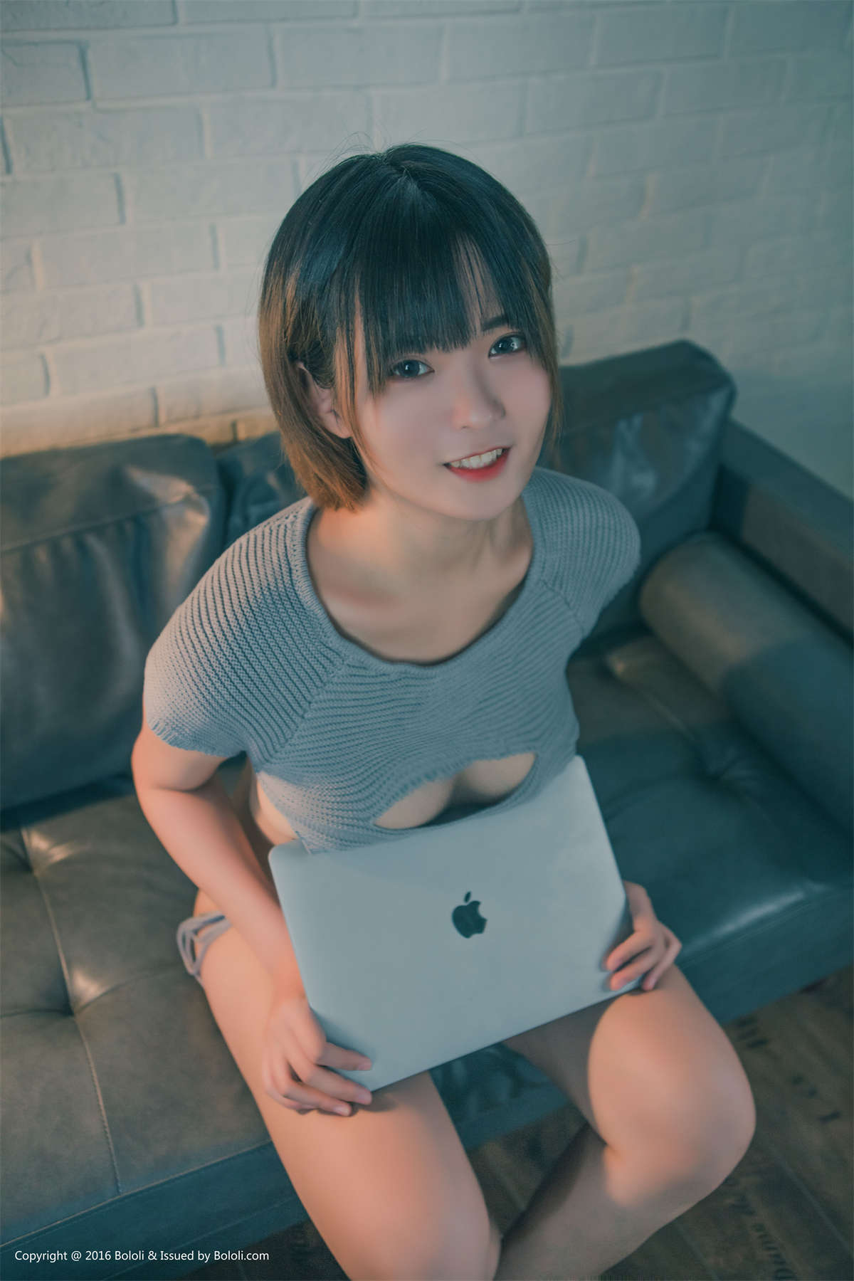 图片[2]-Bololi波萝社 BOL.105 性感毛衣 黒黑-日更街拍