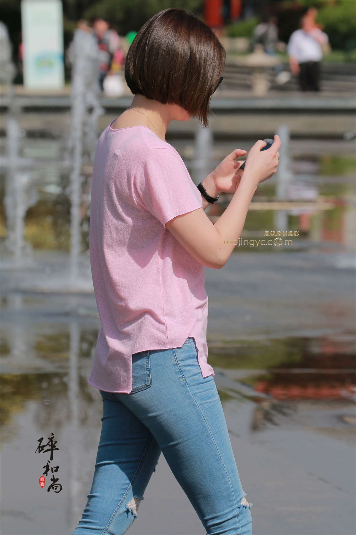 图片[2]-简洁的紧身蓝色牛仔（20P）-日更街拍