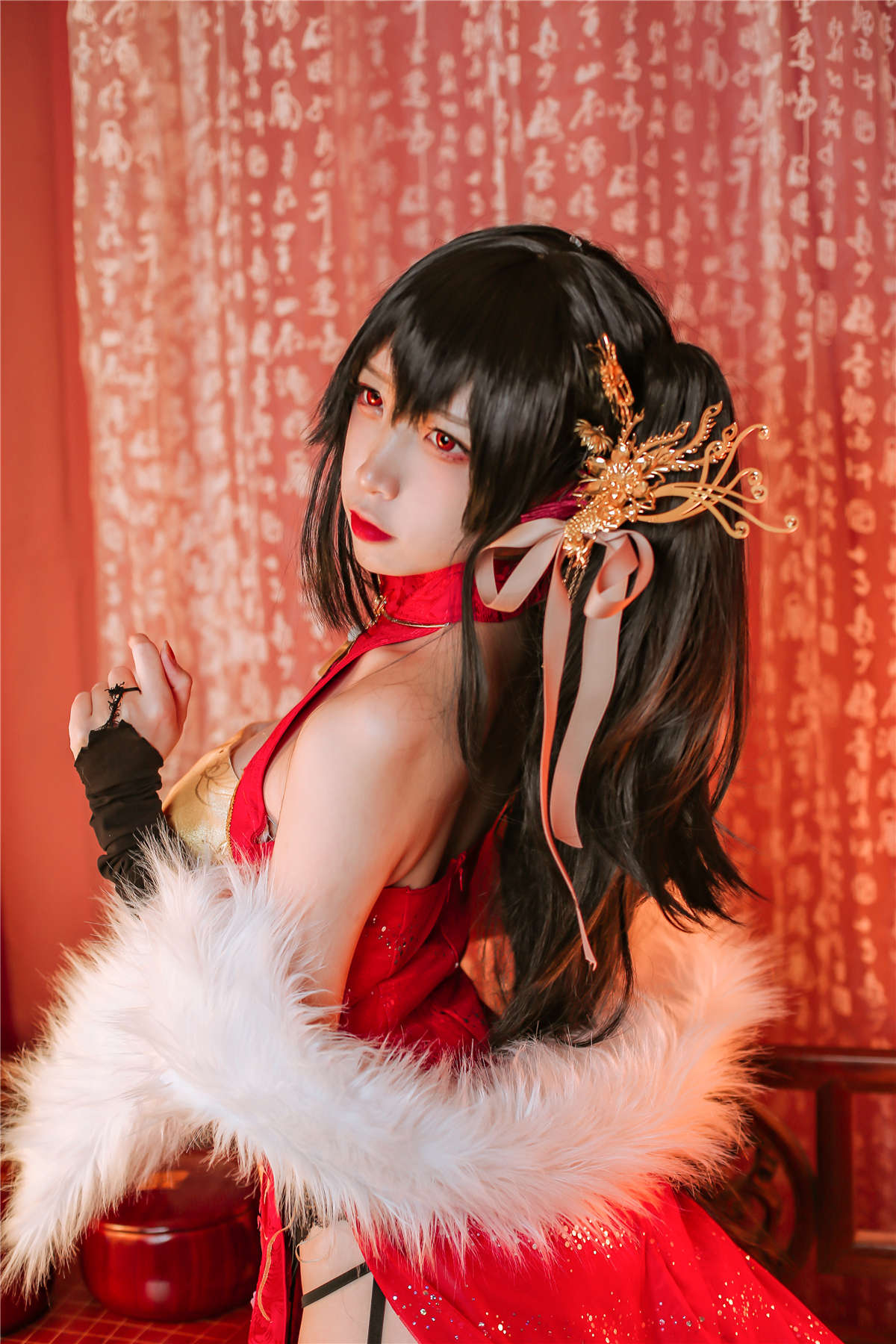 图片[2]-高产型Coser-二佐Nisa  大凤旗袍-日更街拍