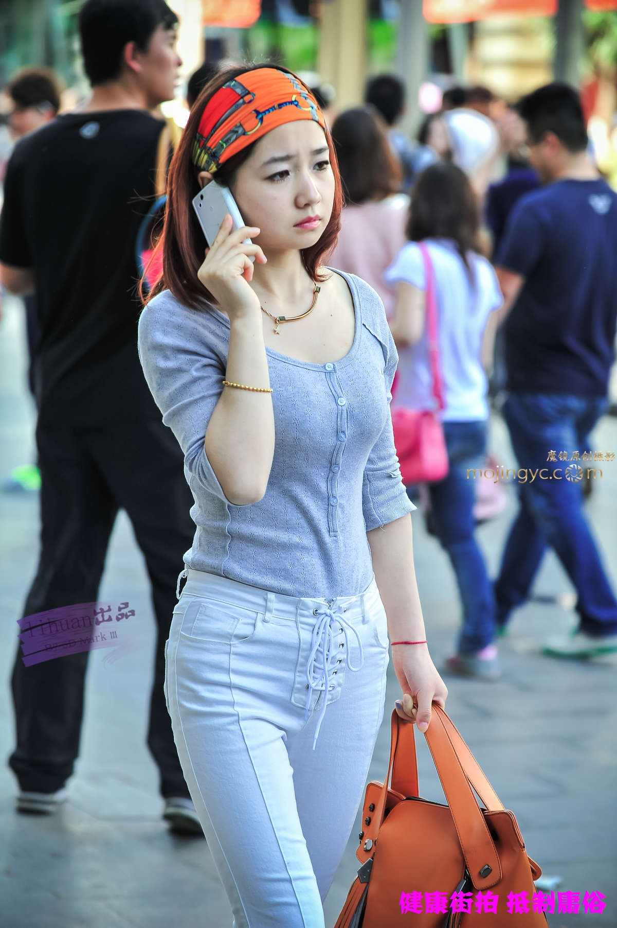 李欢原创-白裤，美女（15P）-日更街拍