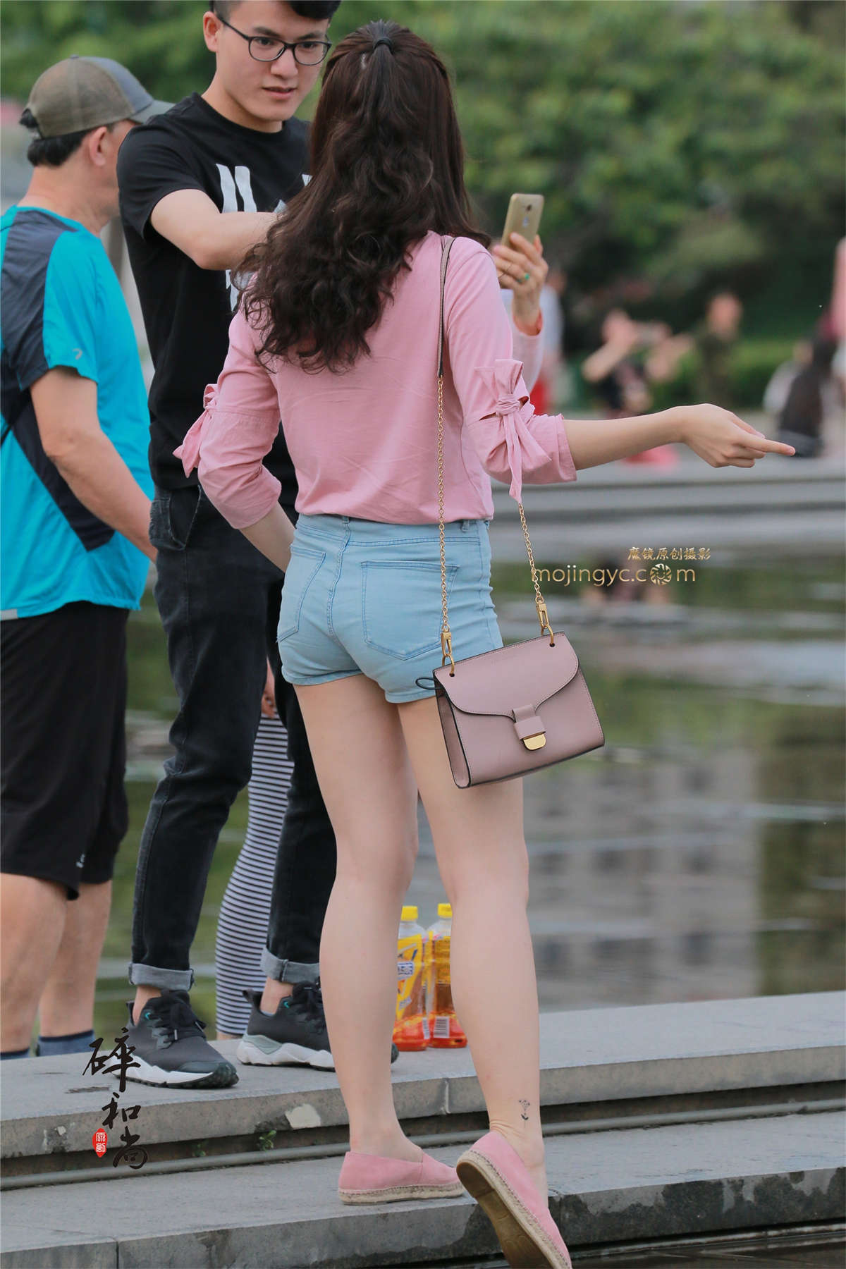 图片[2]-浅蓝色牛仔小短裤（25P）-日更街拍