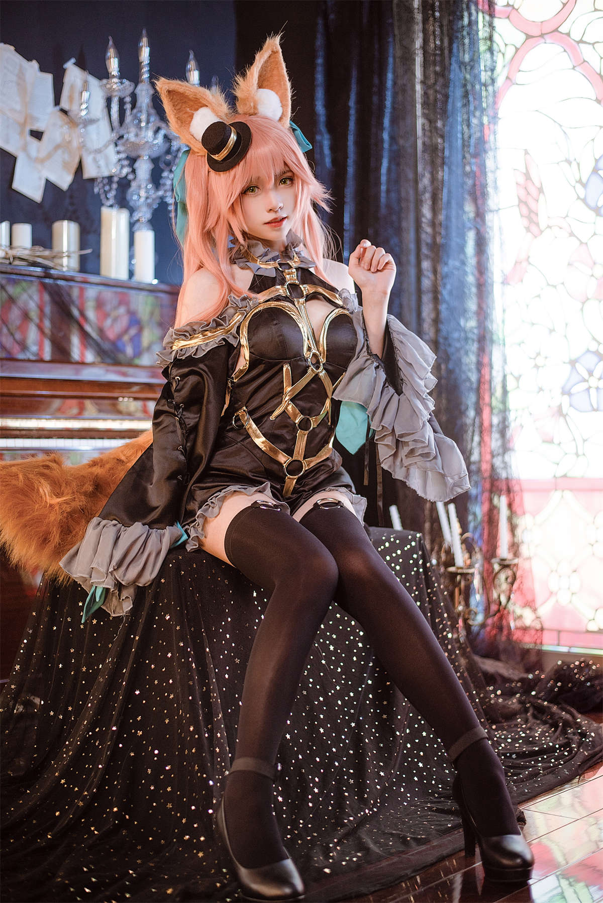 图片[2]-大大卷卷小卷 玉藻前 漆黑の魔术服-日更街拍