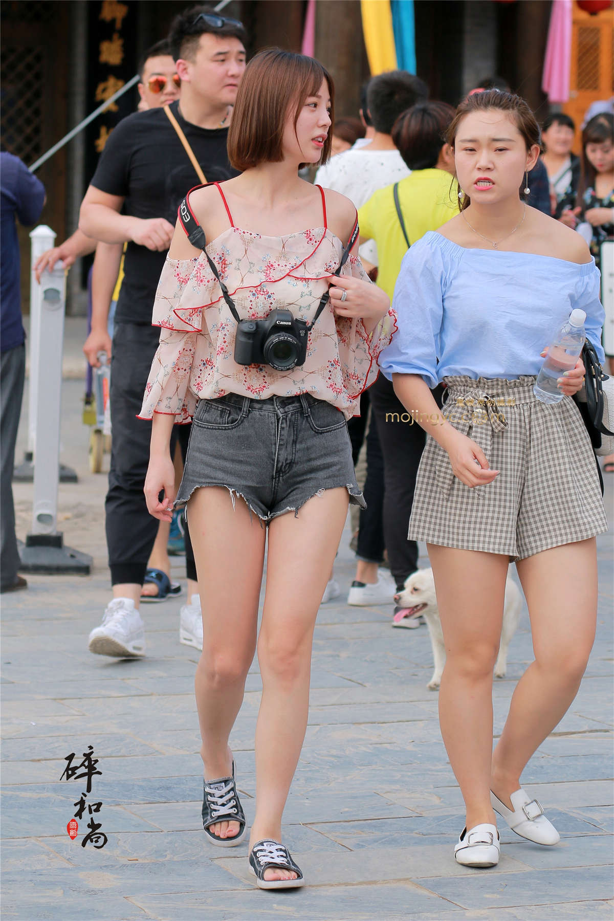 清纯牛仔短裤-日更街拍