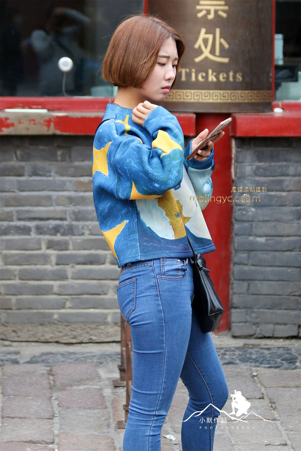 第724篇★紧牛，浅蓝衫★-12P-日更街拍