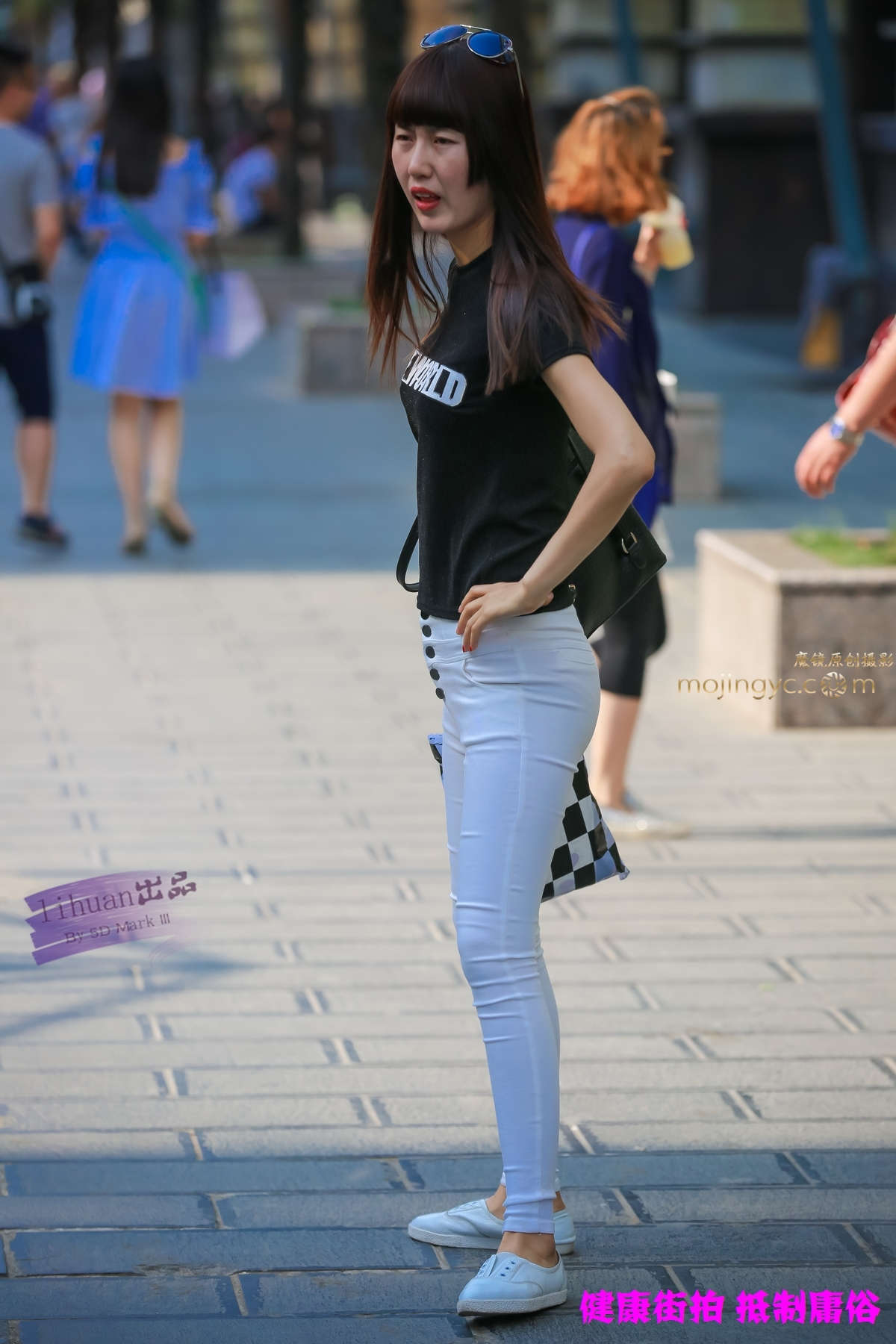 李欢原创-白裤，紧致（14P）-日更街拍