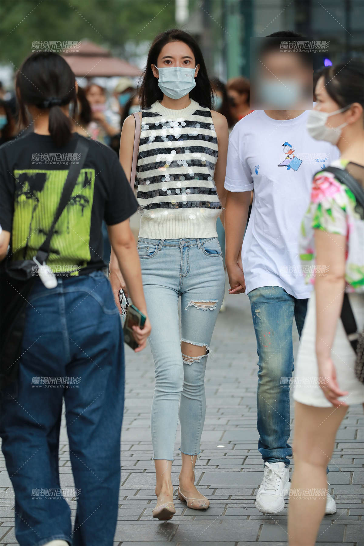 浅蓝牛高挑女友-日更街拍