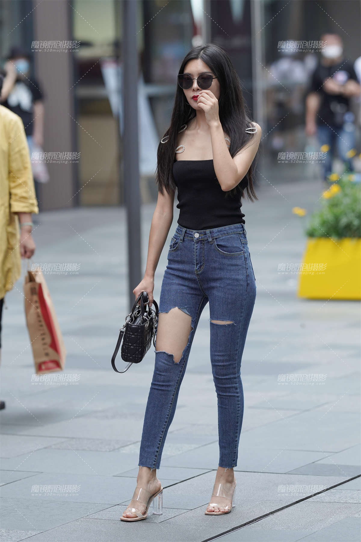 长腿牛仔裤-日更街拍