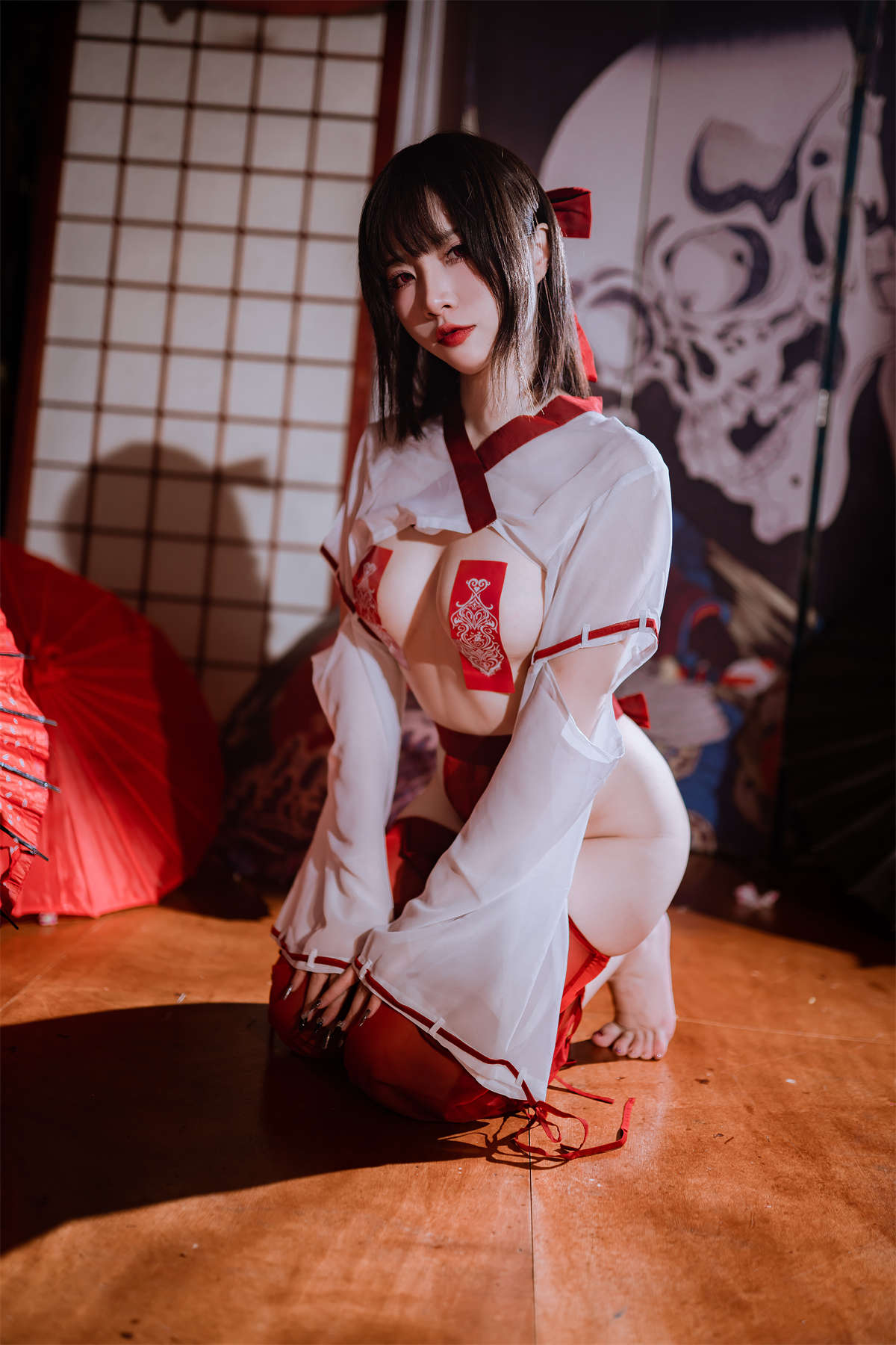 图片[2]-高产型Coser-二佐Nisa 私房巫女-日更街拍