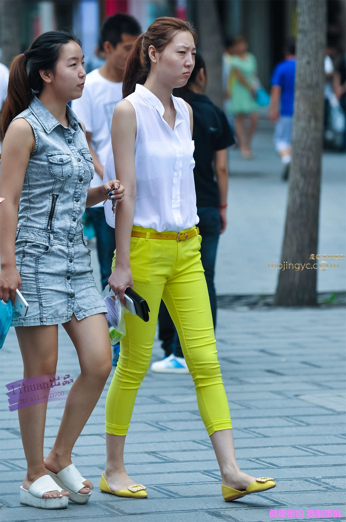 李欢原创-黄裤，丰腴（18P）-日更街拍