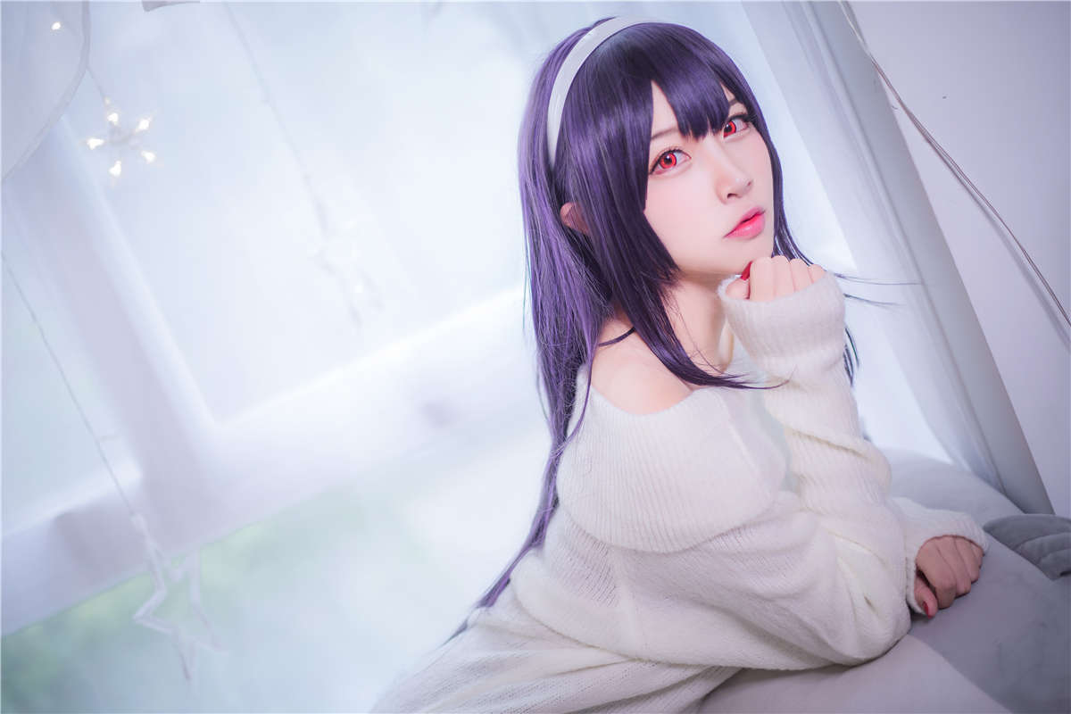 高产型Coser-二佐Nisa  霞之丘诗羽学姐毛衣-日更街拍