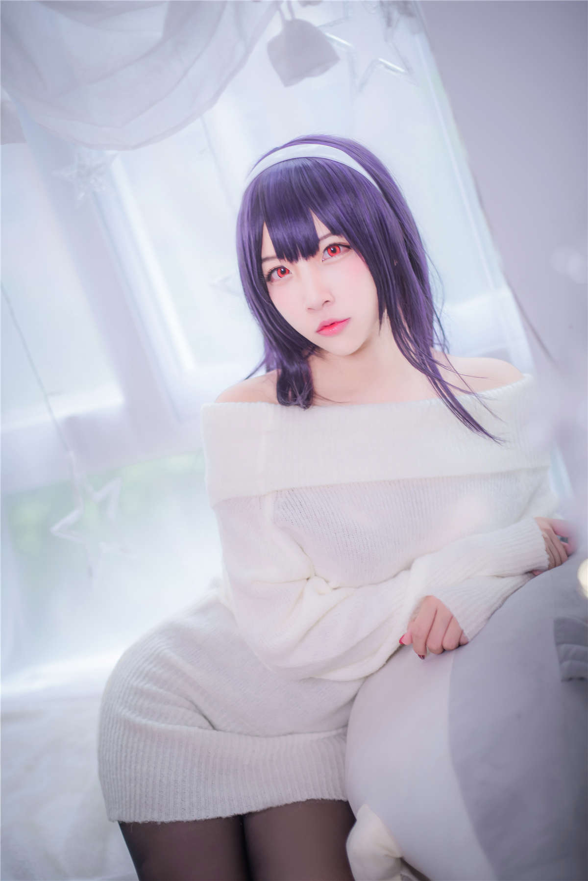 图片[2]-高产型Coser-二佐Nisa  霞之丘诗羽学姐毛衣-日更街拍