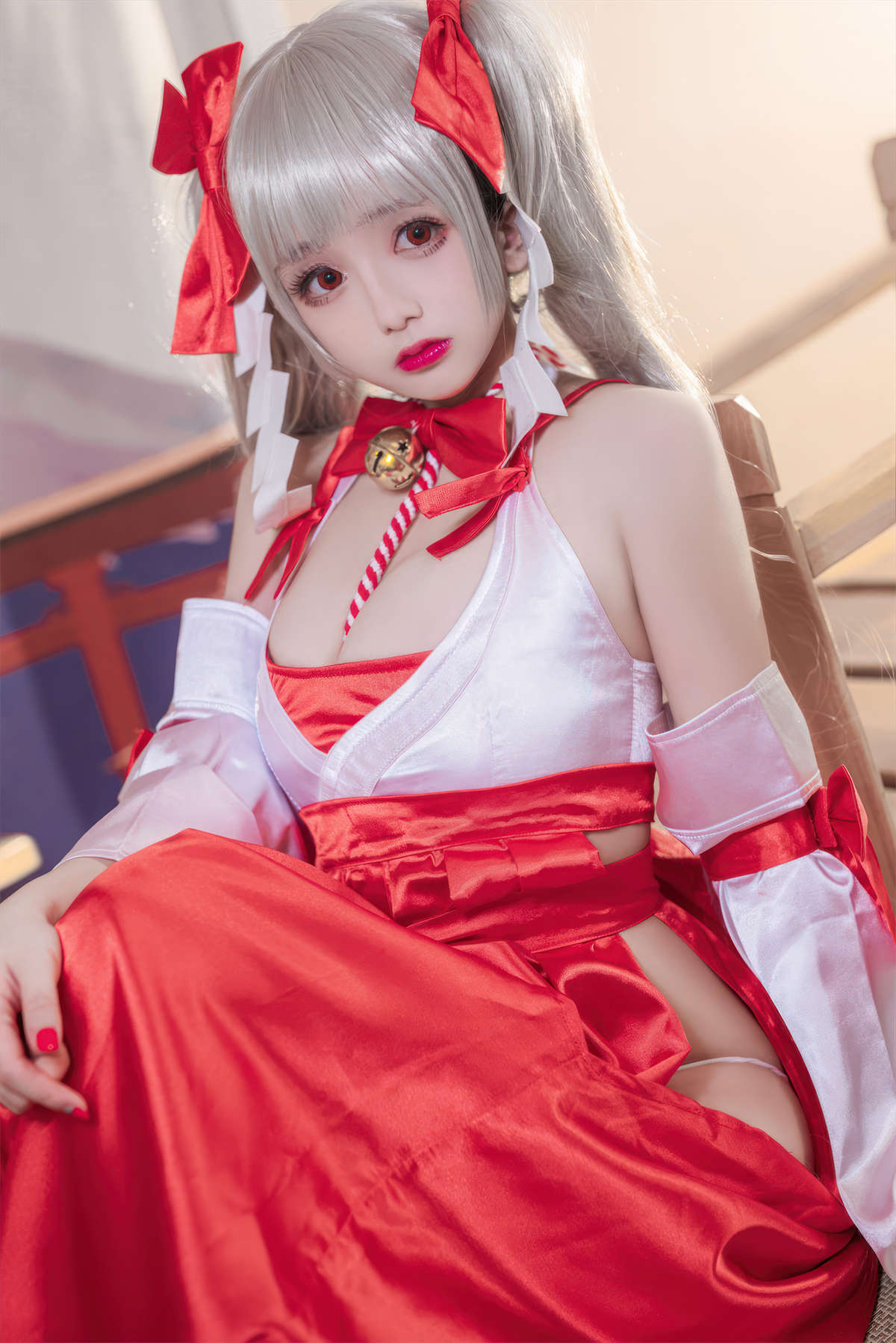 椎名莜 No.143 碧蓝航线 可畏巫女-日更街拍
