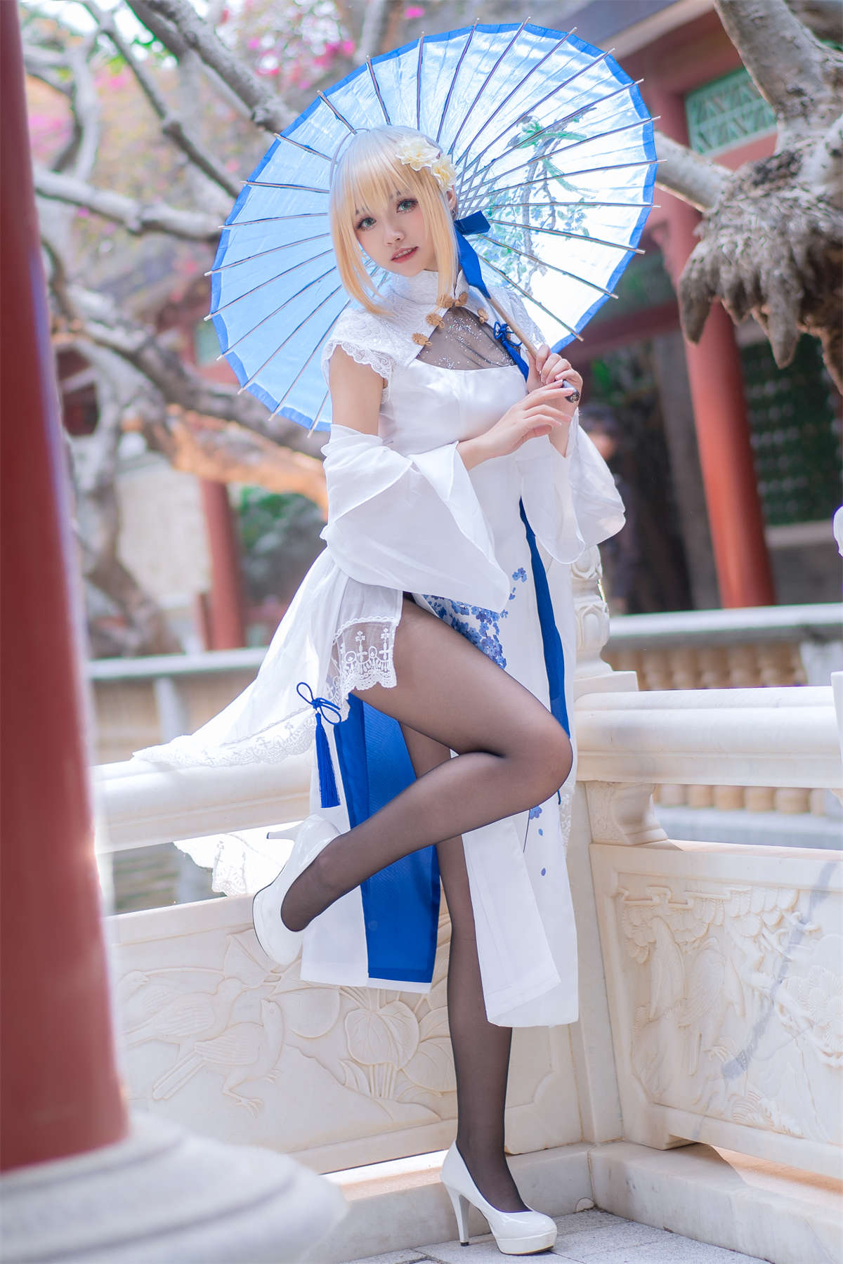 图片[2]-大大卷卷小卷 FGOsaber 四周年旗袍-日更街拍