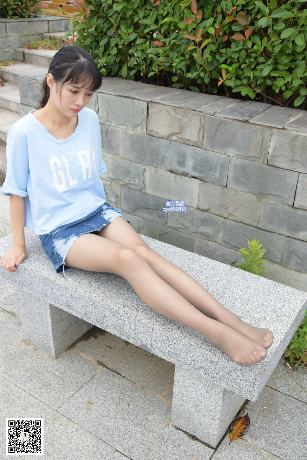大生模拍 NO.028 嘉嘉 女神灰丝-日更街拍