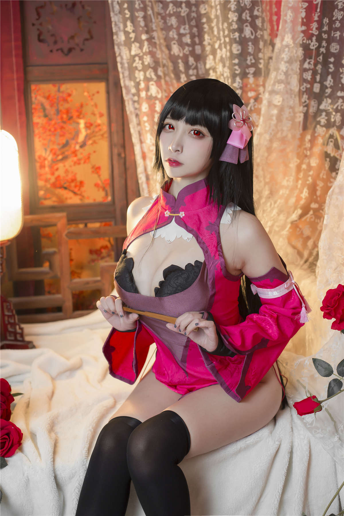 高产型Coser-二佐Nisa  梦子旗袍-日更街拍