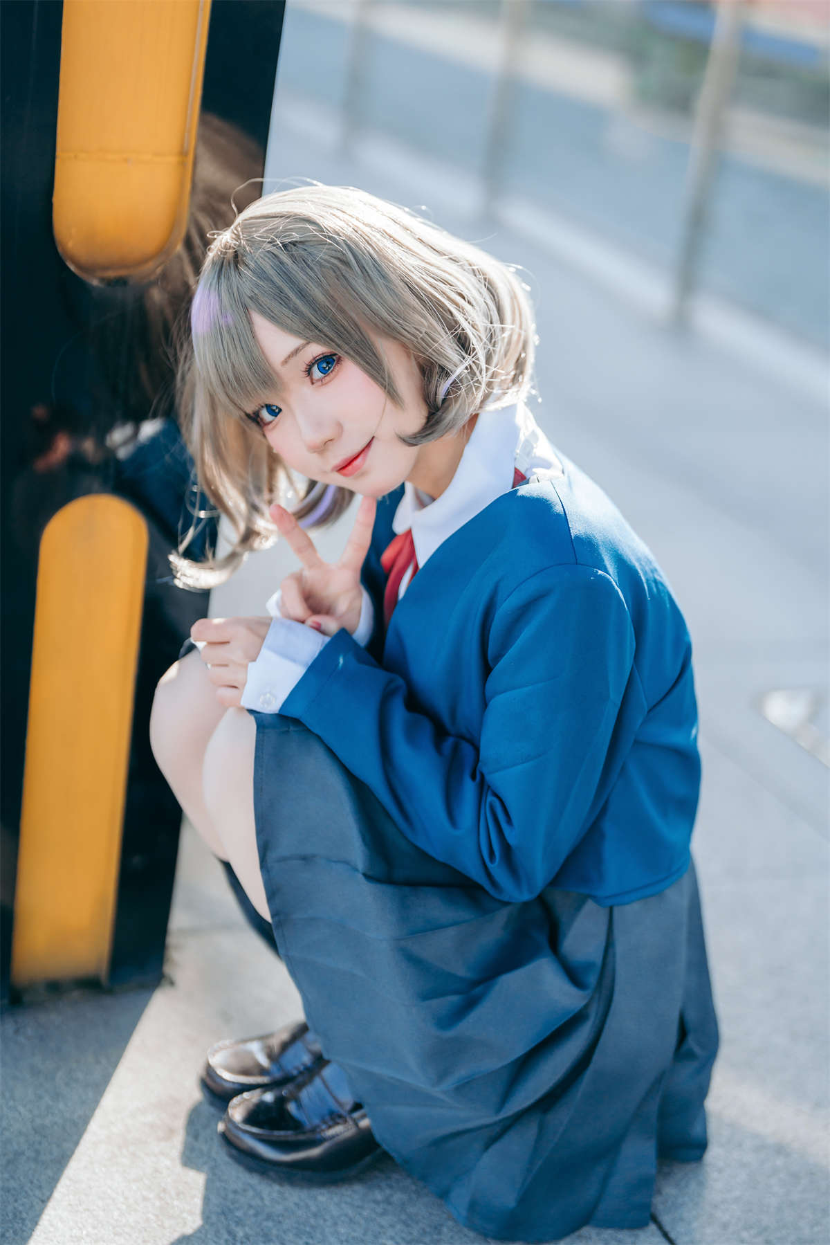 花柒Hana 唐可可校服-日更街拍