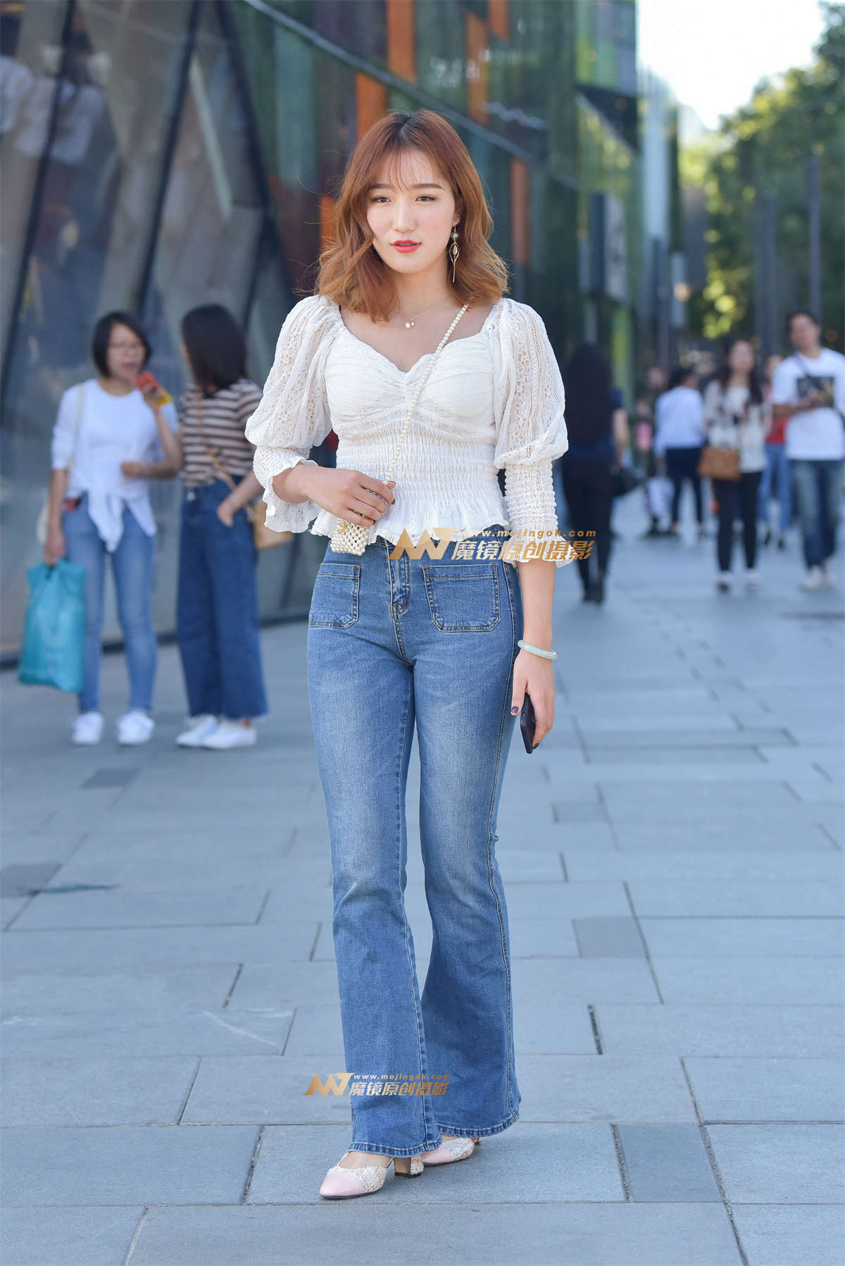 甜美仔裤小姐姐-日更街拍