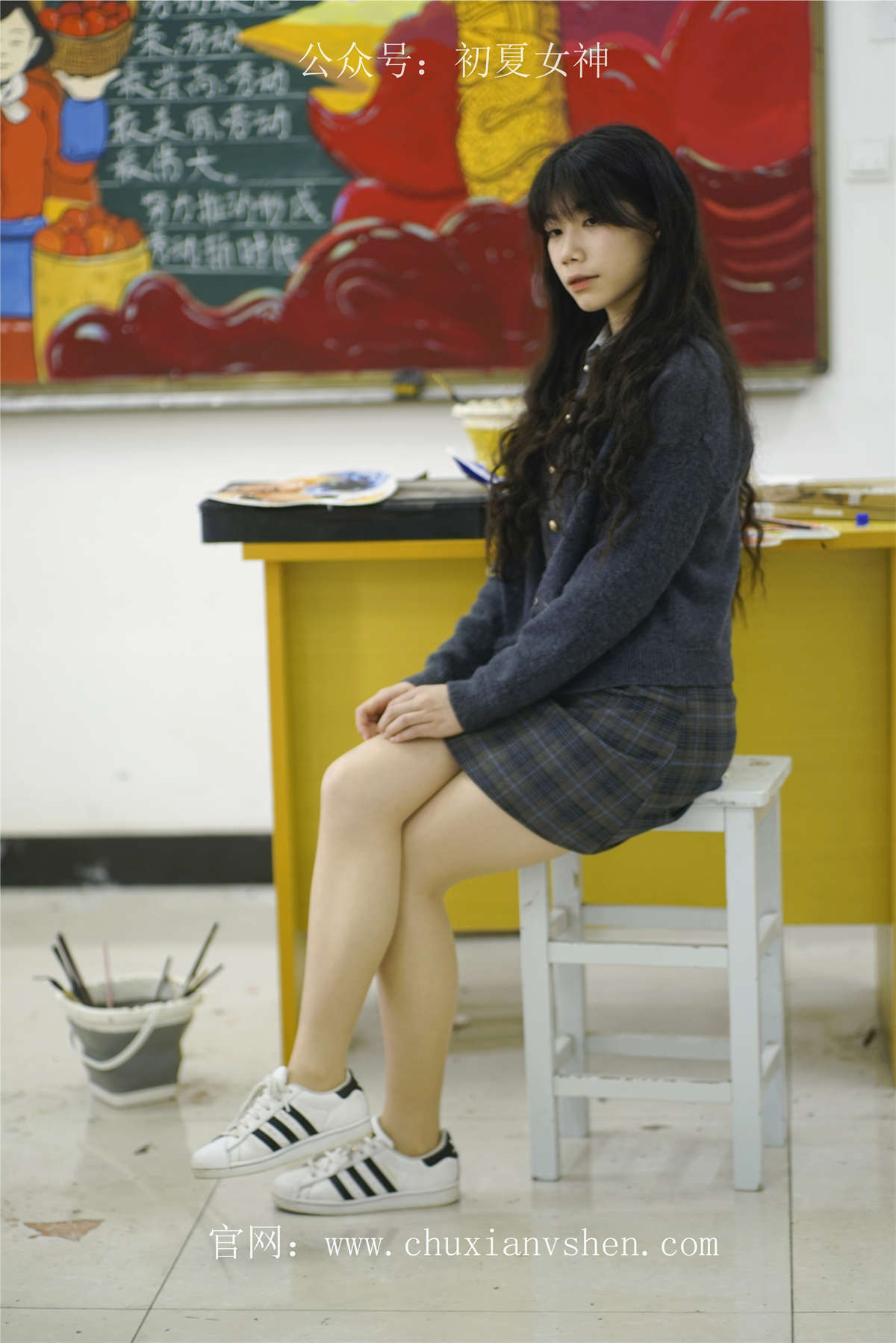 图片[2]-初夏女神 No.036 欢欢 新晋学妹-校园游览-日更街拍