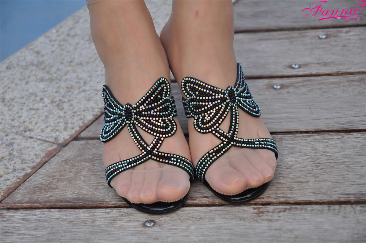 图片[2]-Fannie芬妮美足园NO.735 蝶舞飞扬 丝足（1）-日更街拍