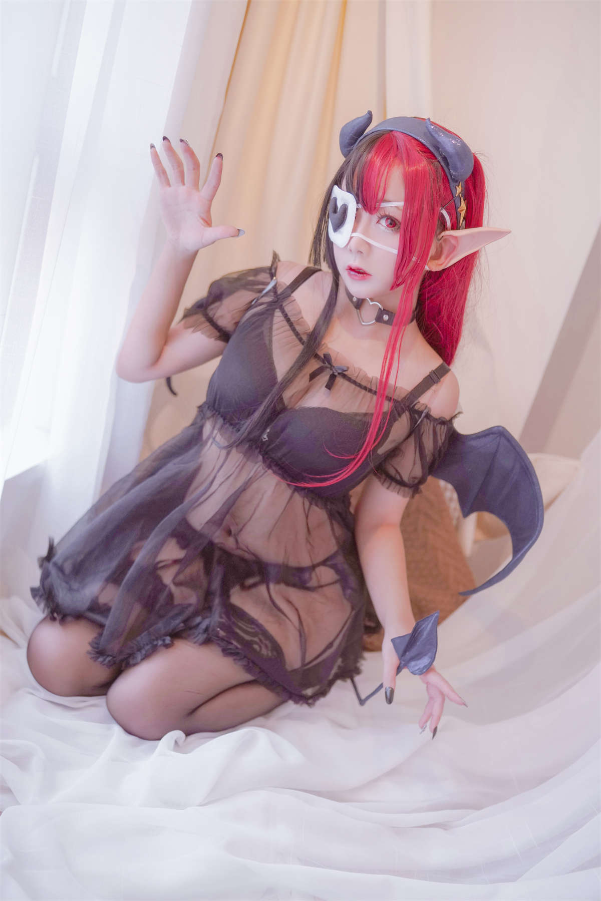 图片[2]-椎名莜 No.6 红色使魔-日更街拍