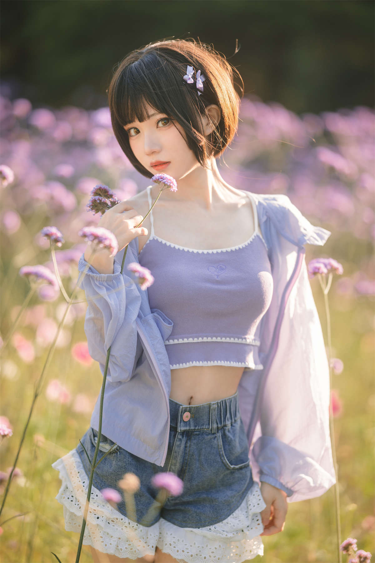 花柒Hana 马鞭草-日更街拍