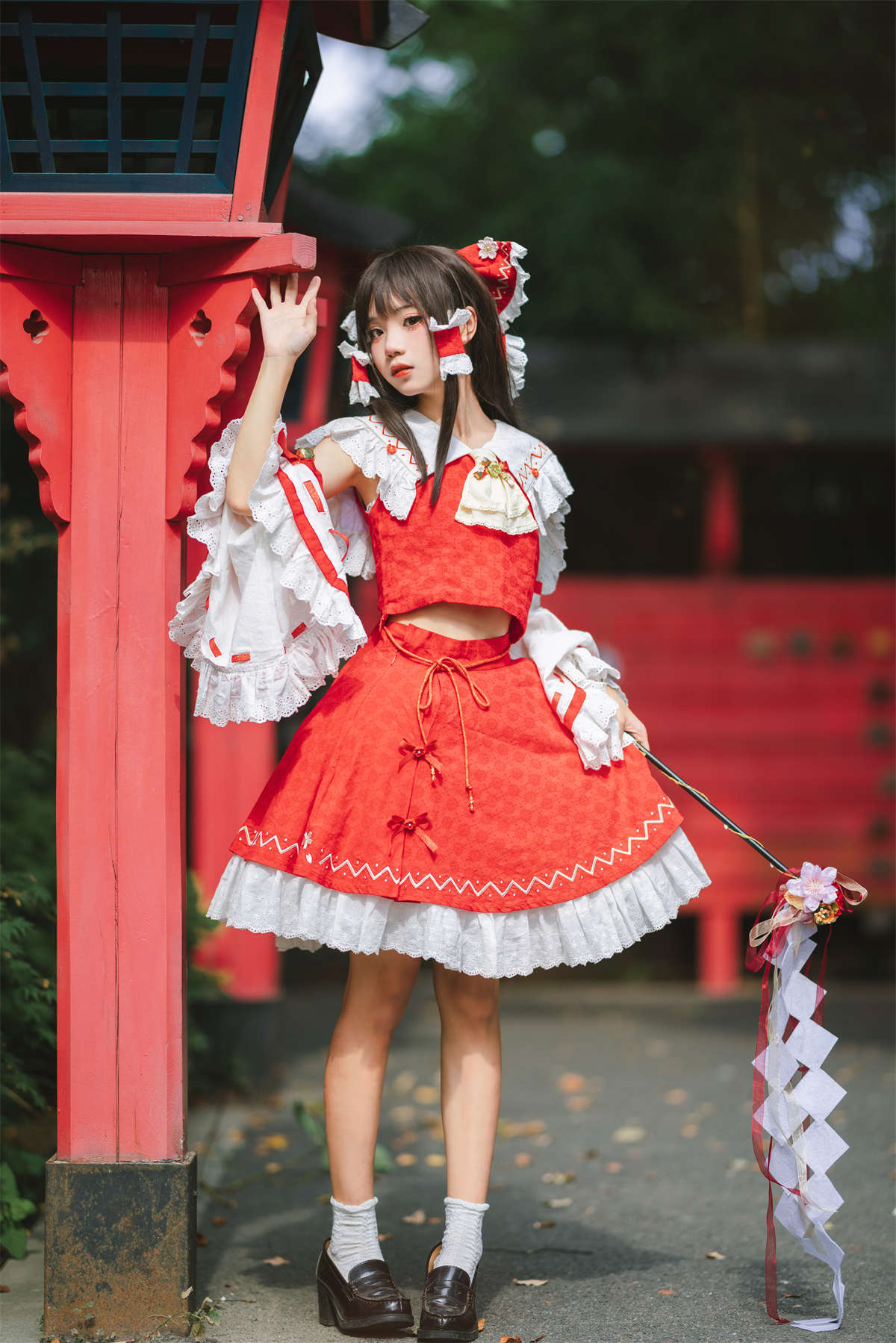 花柒Hana 森森仙短款灵梦-日更街拍