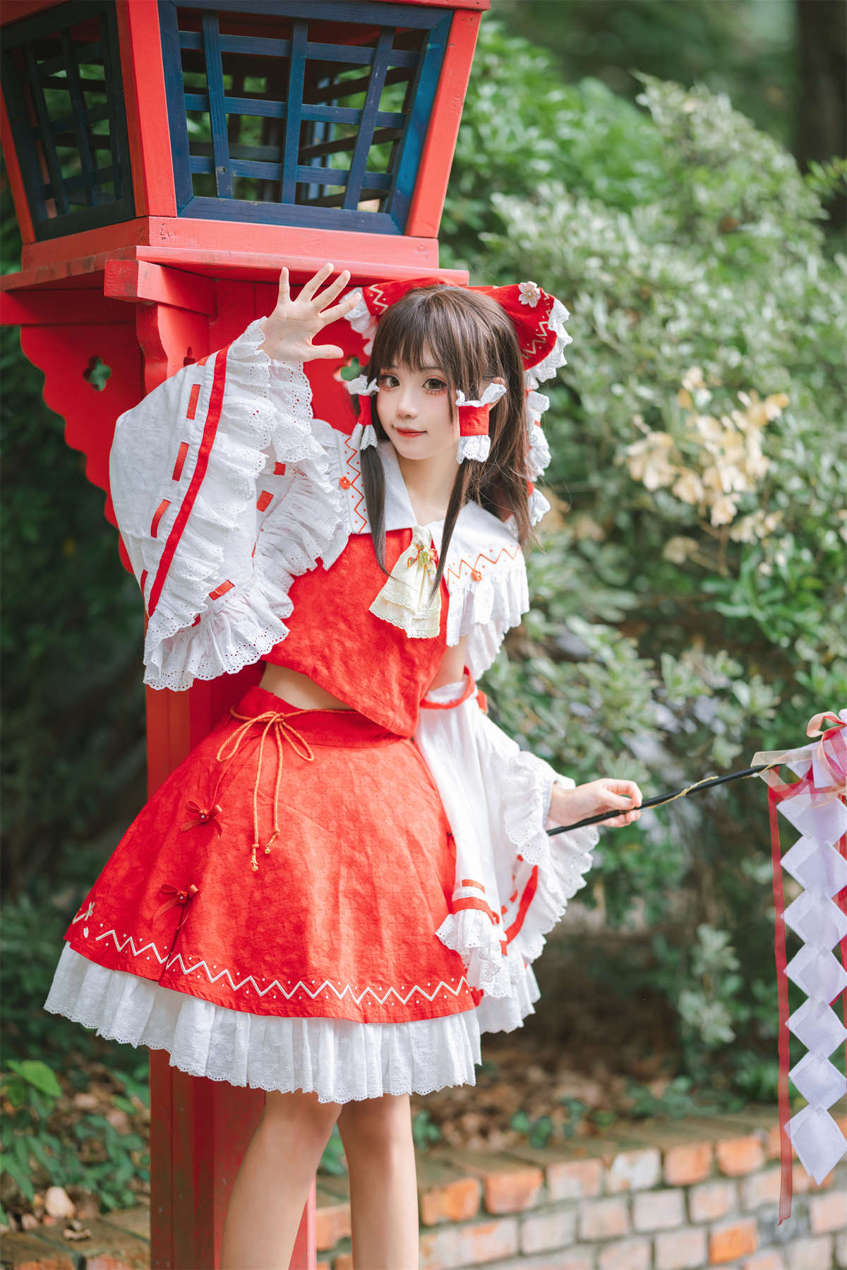 图片[2]-花柒Hana 森森仙短款灵梦-日更街拍