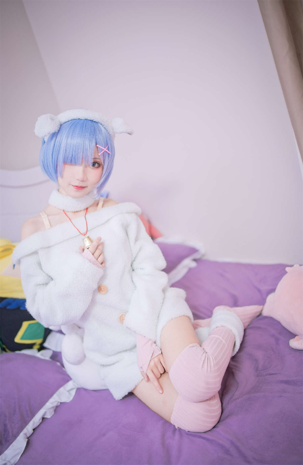 图片[2]-花柒Hana 蕾姆绵羊-日更街拍