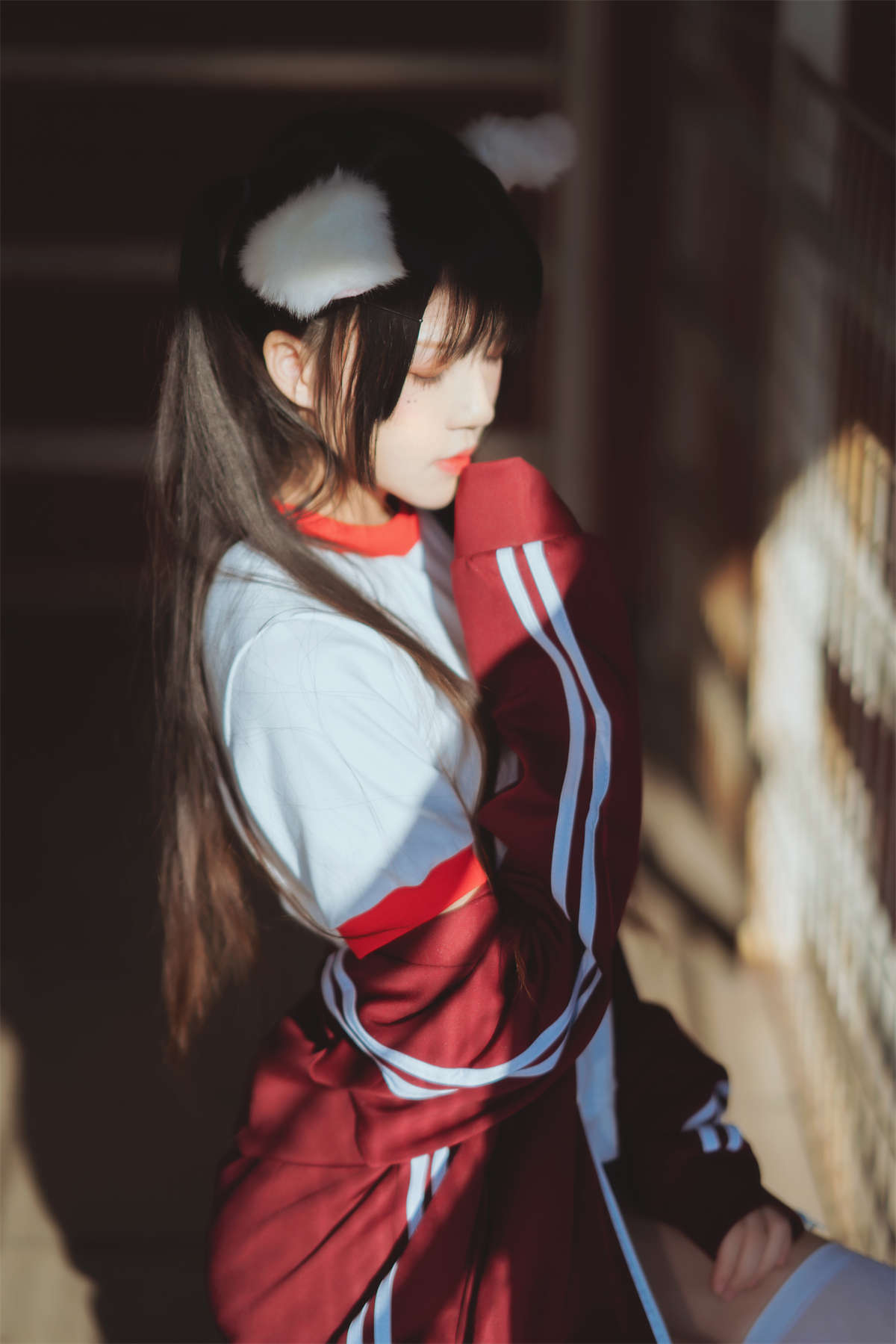 桜桃喵 – 红色体操服-日更街拍