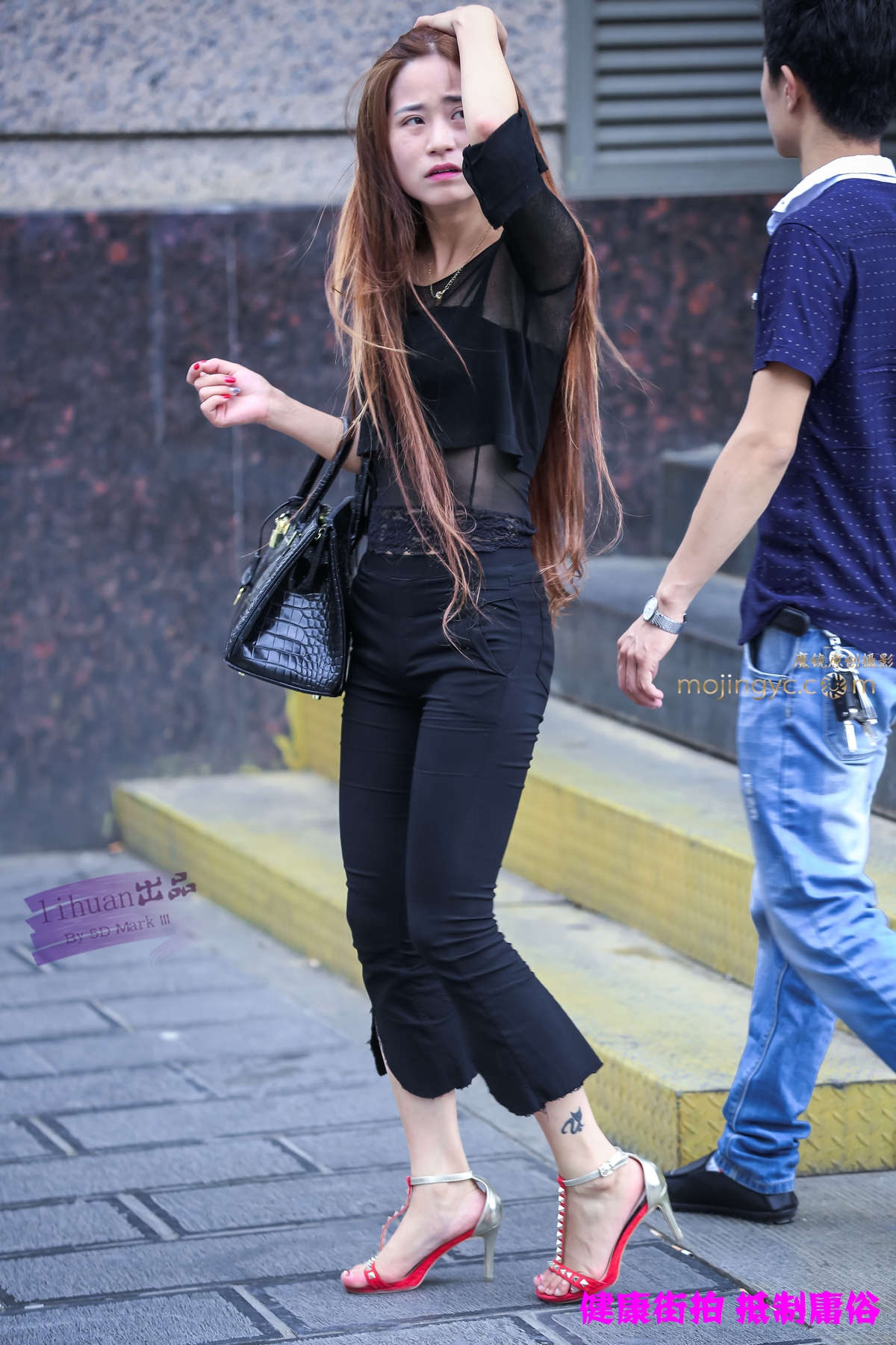 李欢原创-黑裤，紧翘（12P）-日更街拍