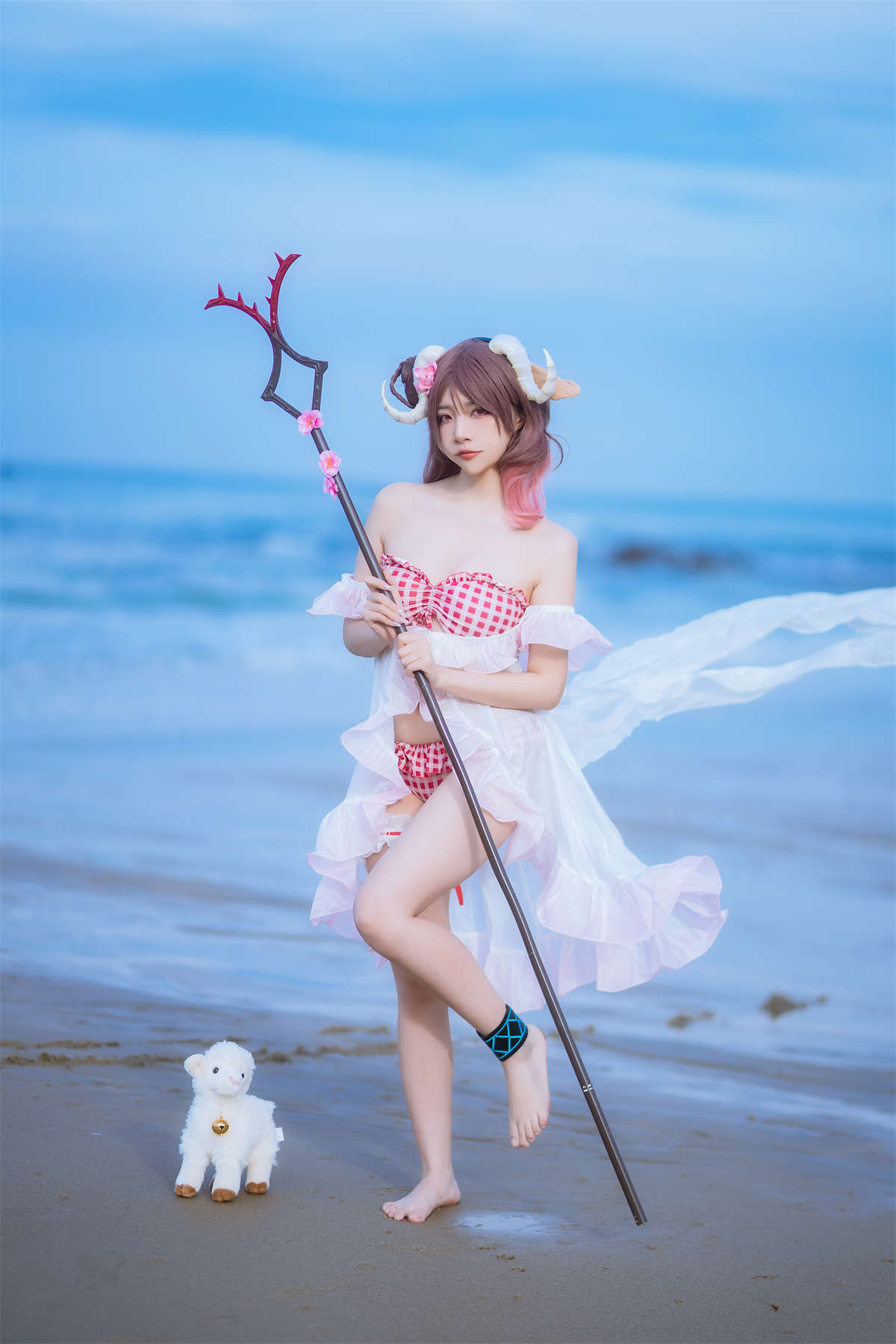 图片[2]-高产型Coser-二佐Nisa 泰拉夏日纪事 艾雅法拉泳装-日更街拍