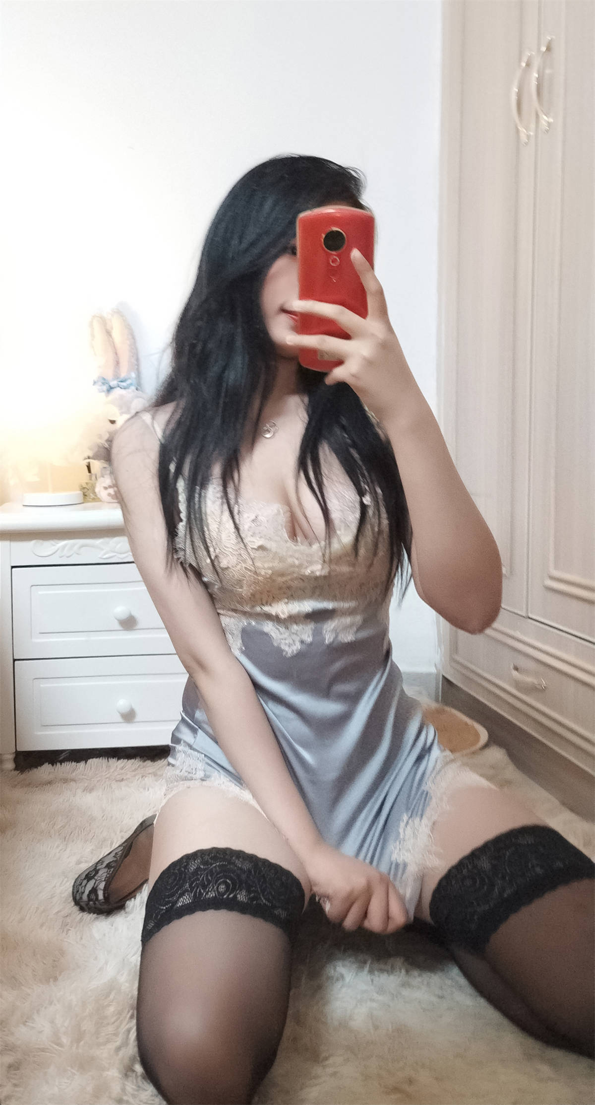 图片[2]-轩萧学姐NO.014 蓝色睡衣-日更街拍