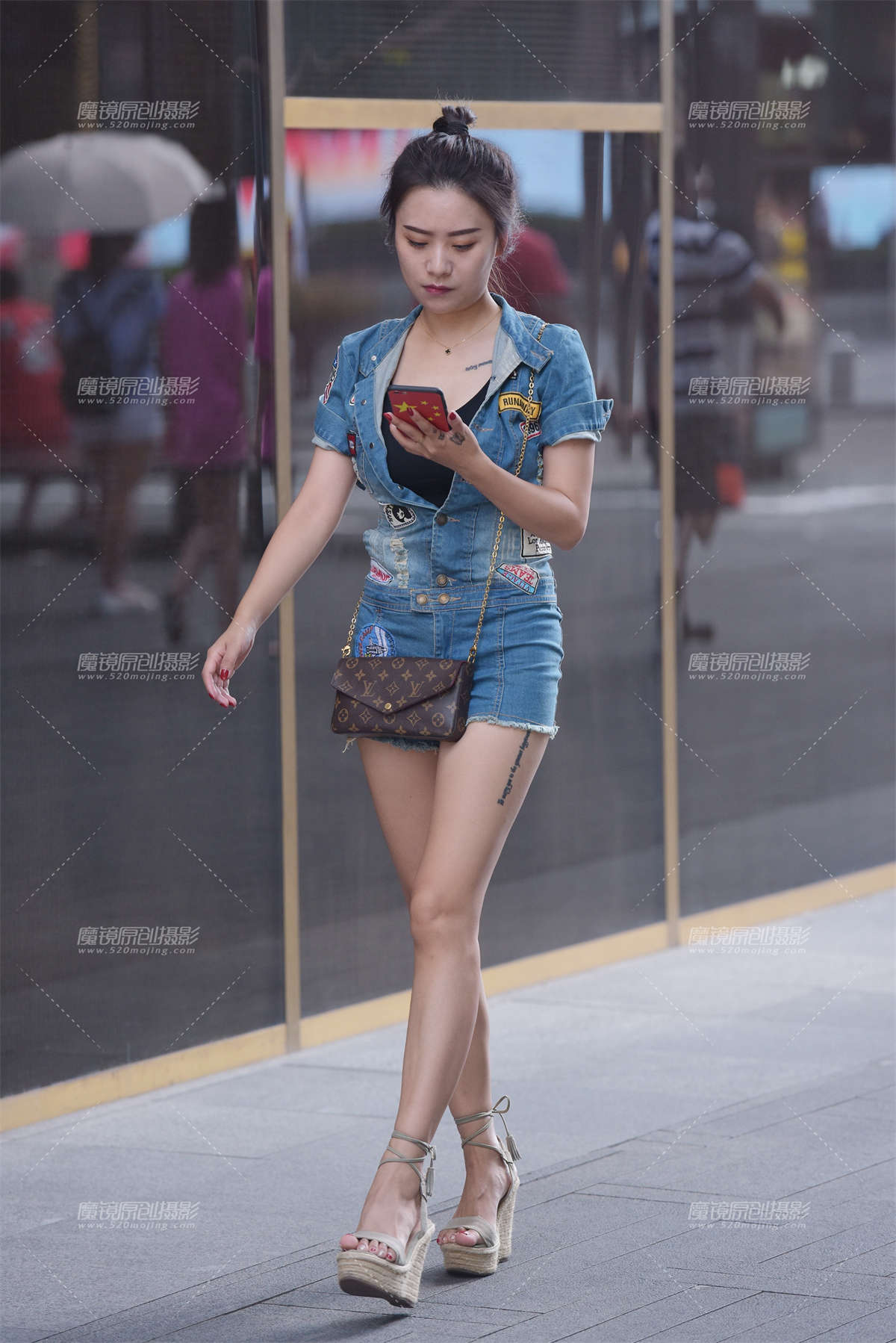 连体热裤-日更街拍