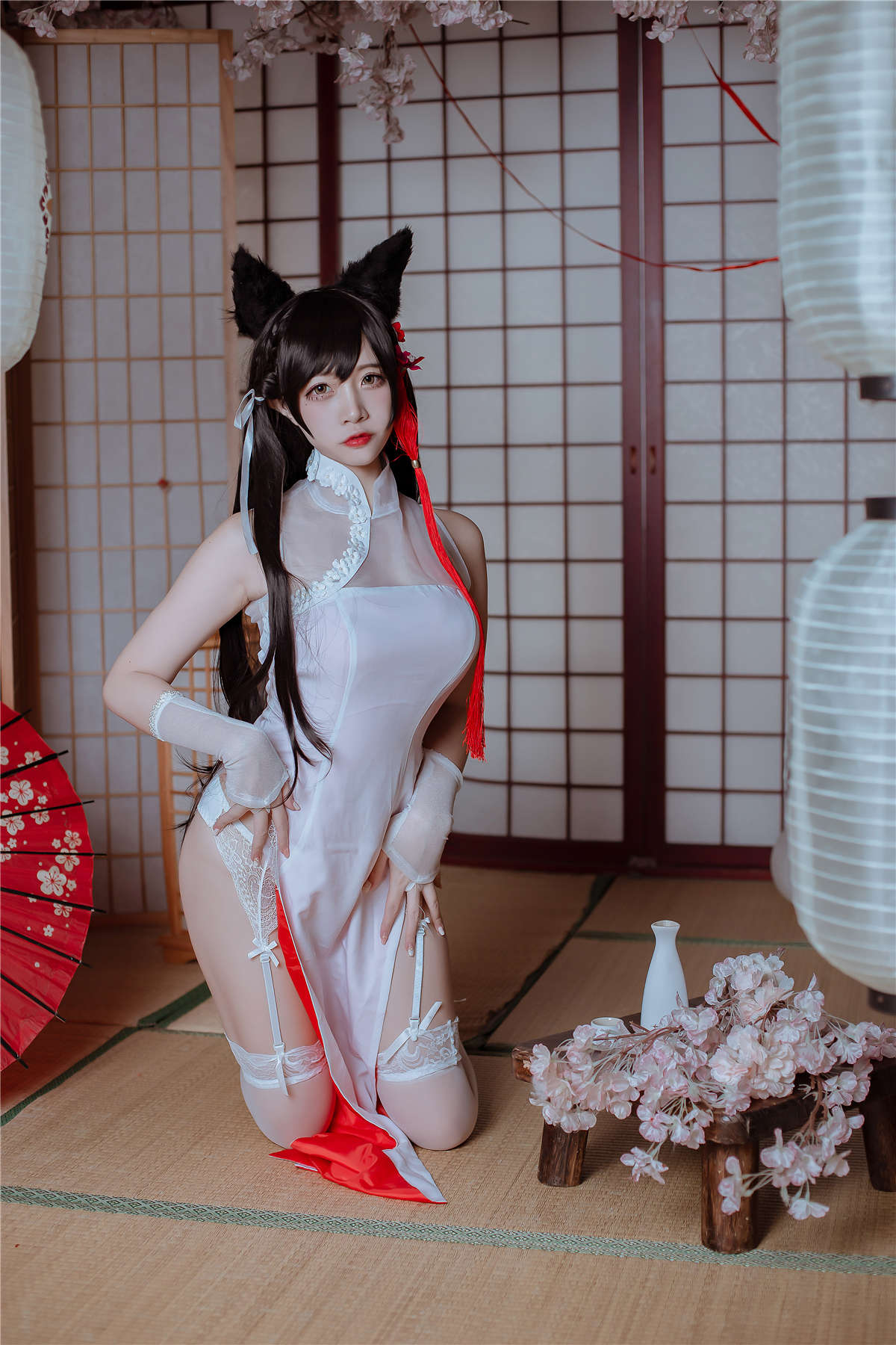 高产型Coser-二佐Nisa  碧蓝爱宕旗袍-日更街拍