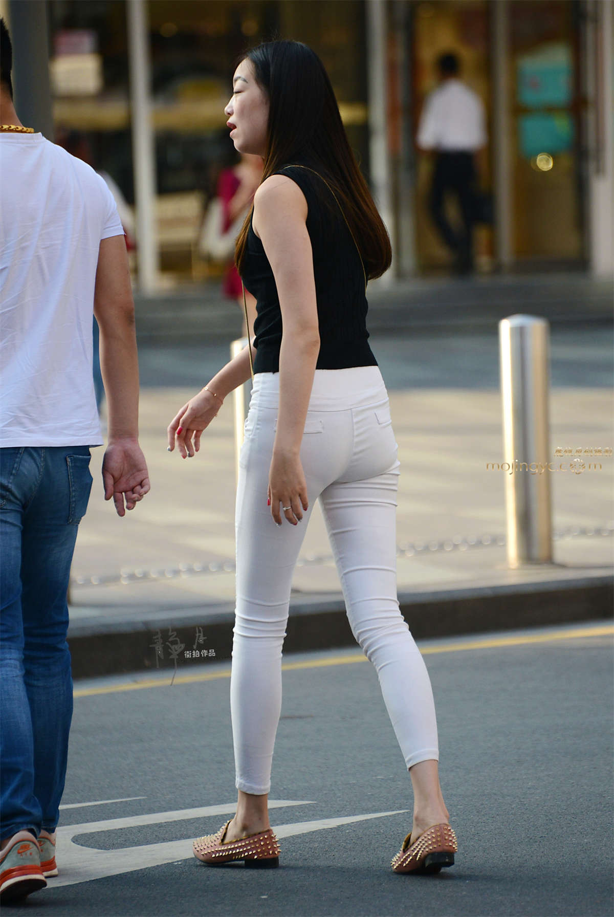 图片[2]-【静月街拍】白裤妹子-（12P）-日更街拍