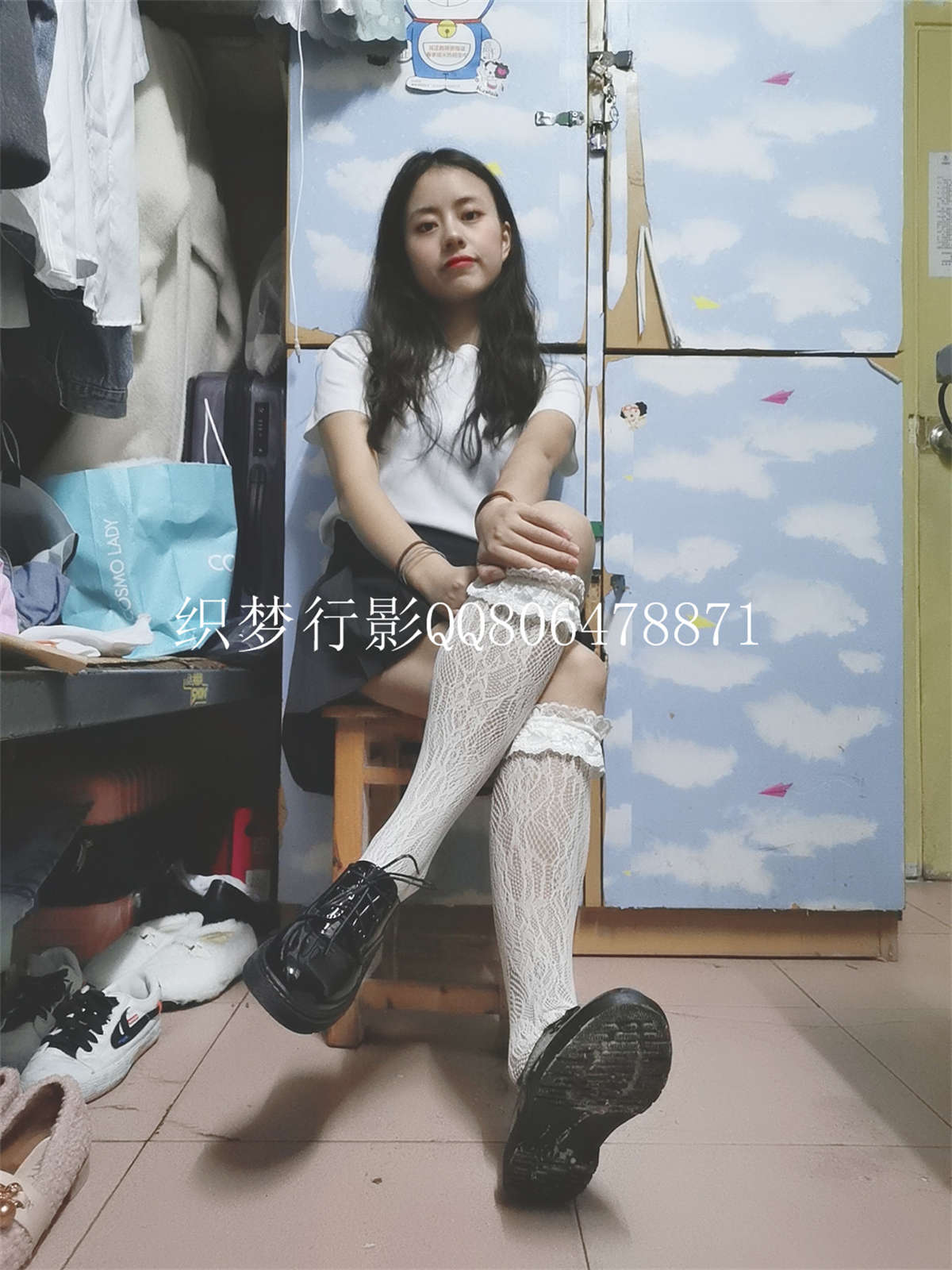 织梦行影摄影作品 第035期 宿舍白蕾丝-日更街拍