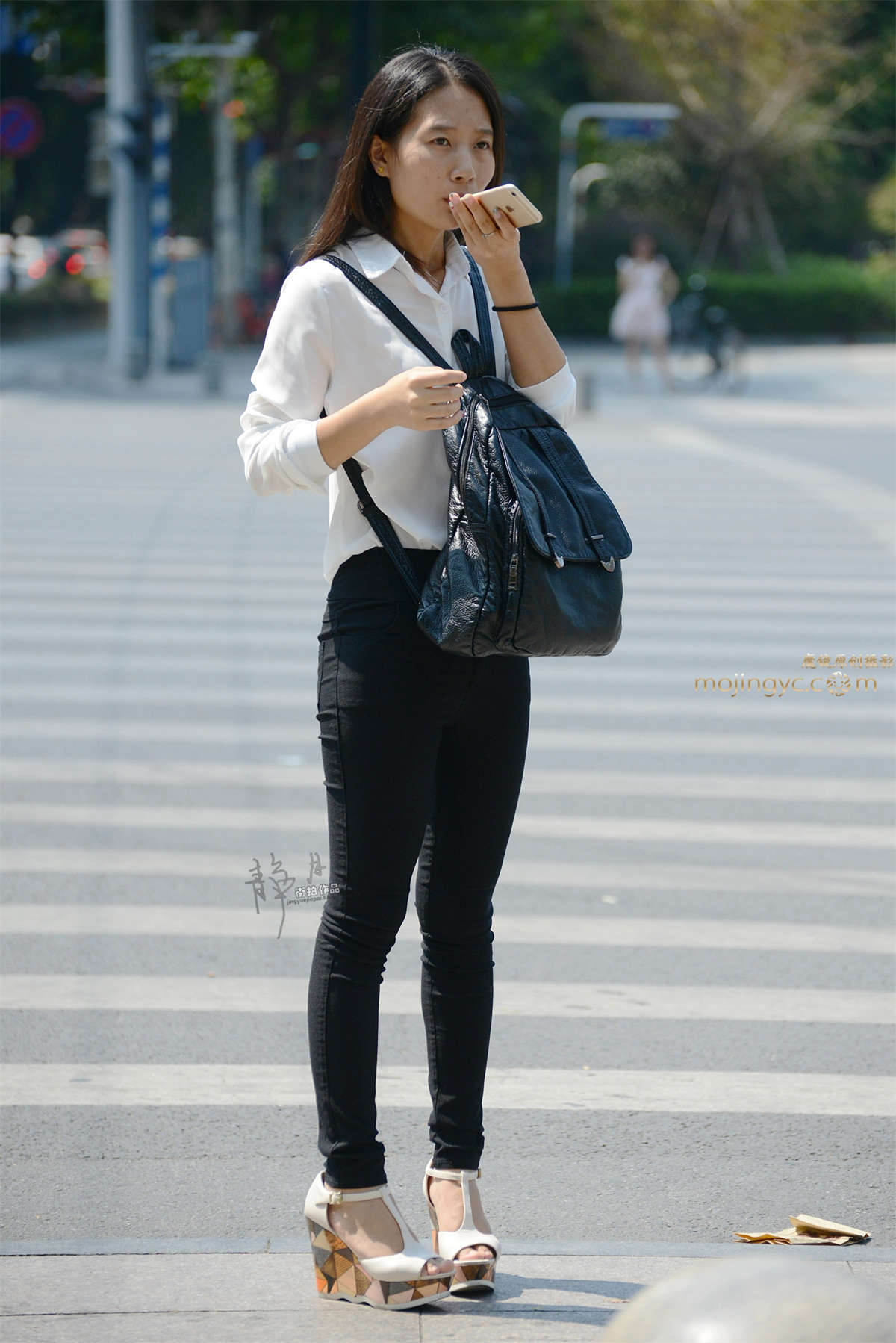 图片[2]-【静月街拍】黑裤少妇-（12P）-日更街拍