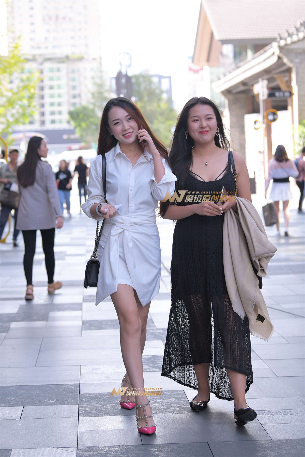 【街拍之魂赛帖】粉色高跟大长腿-日更街拍