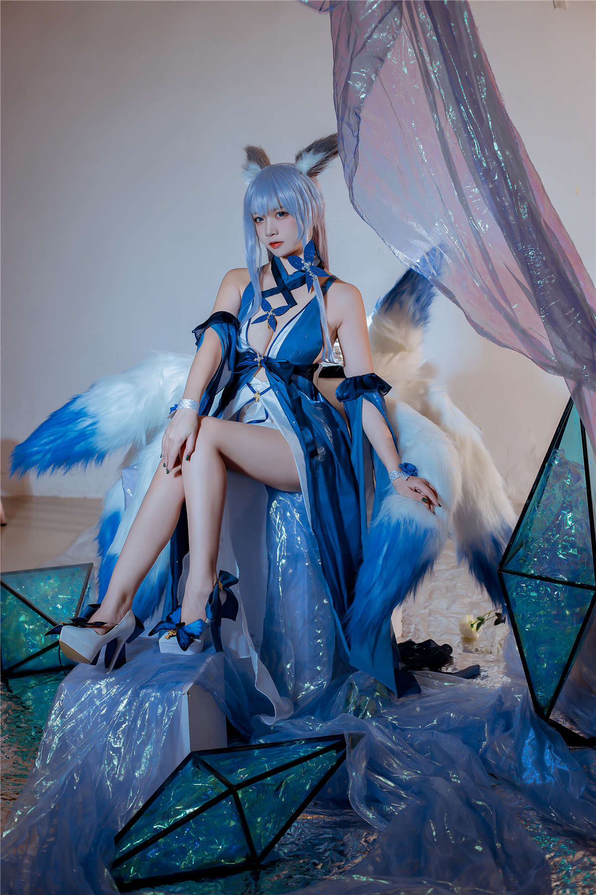 高产型Coser-二佐Nisa 碧蓝信浓礼服-日更街拍