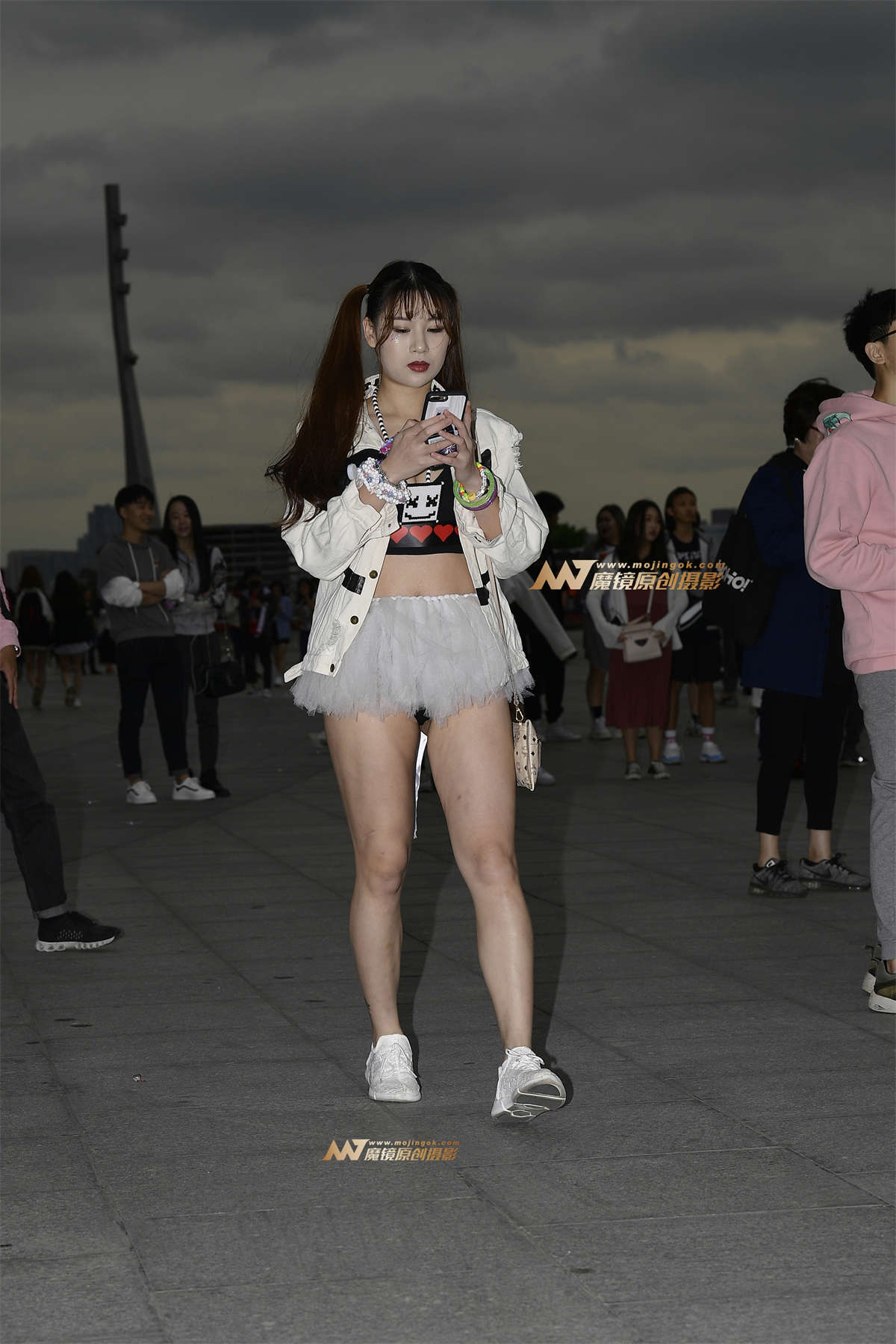 图片[2]-【一只傻麋鹿赛帖】超短网纱tutu裙美眉-日更街拍