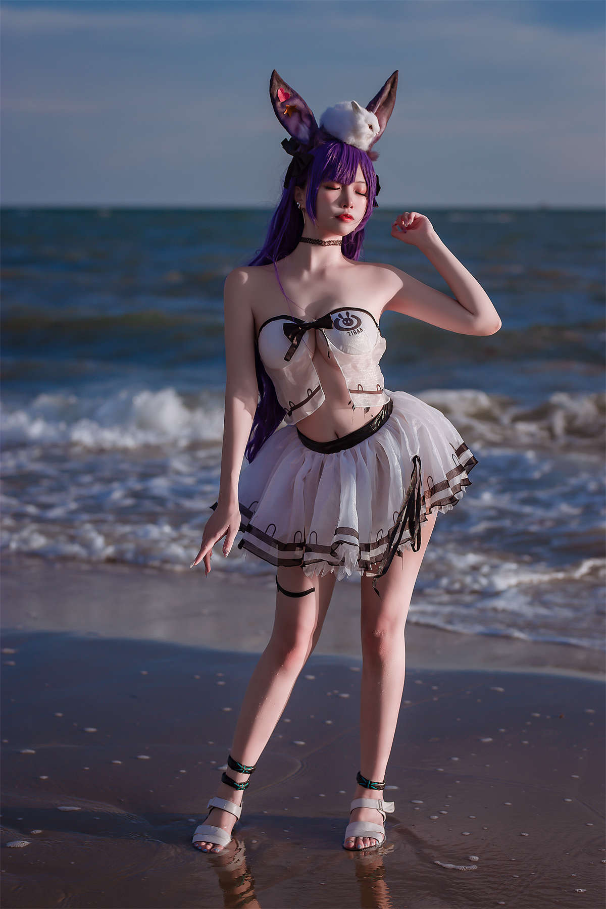 高产型Coser-二佐Nisa 泰拉夏日纪事 方舟暗索泳装-日更街拍