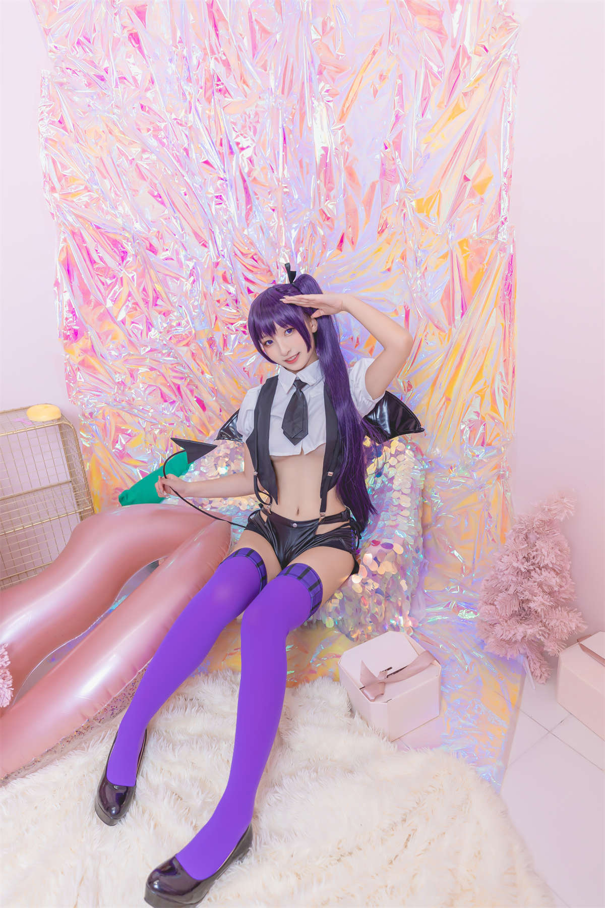 图片[2]-神楽坂真冬 – 紫色小恶魔-日更街拍